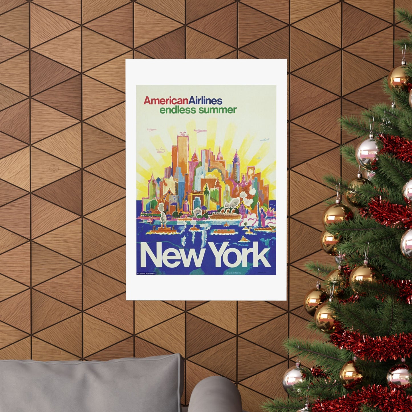 Vintage New York City Travel Poster - Endless Summer Wall Art