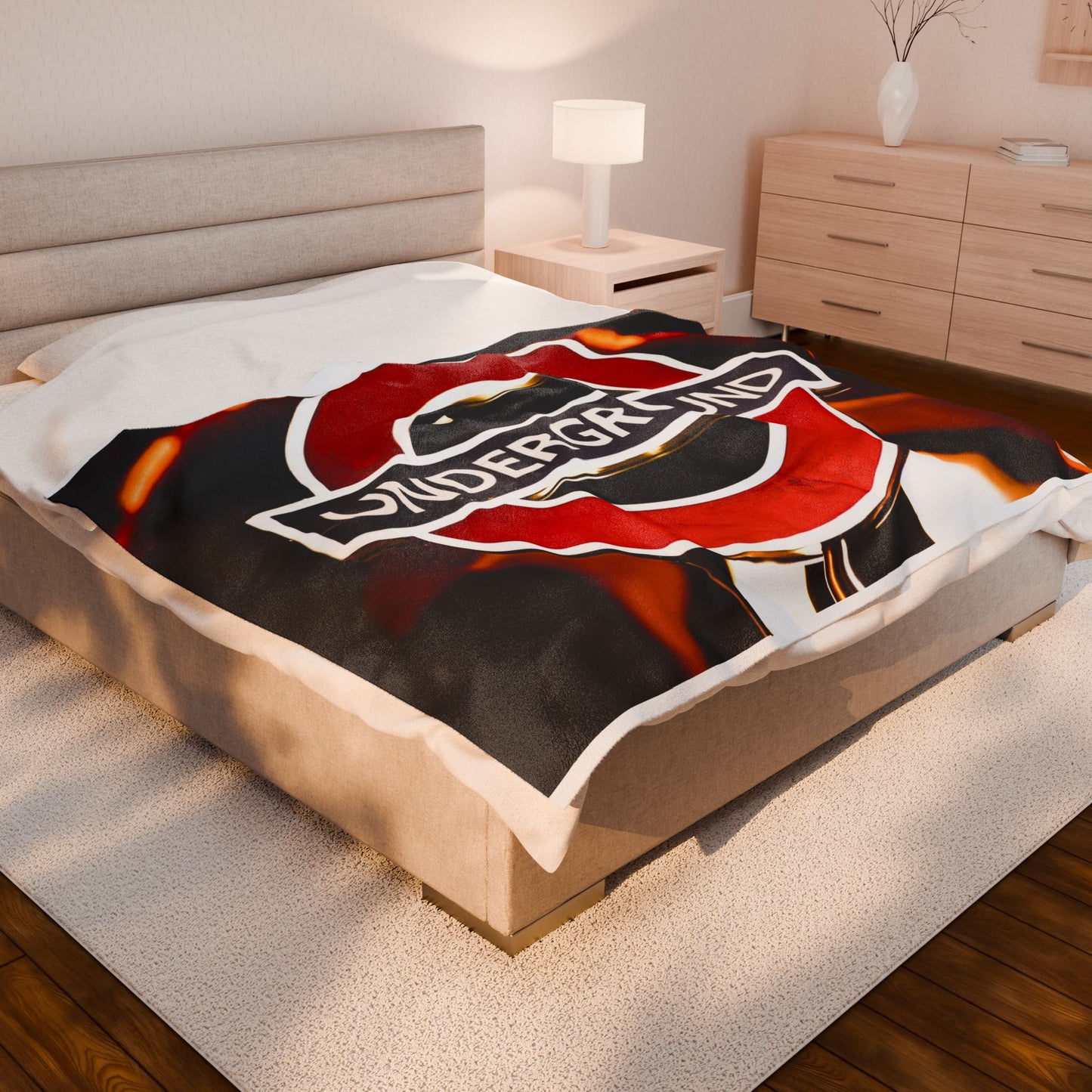 Urban Underground Plush Blanket - Cozy Decor for Home or Travel