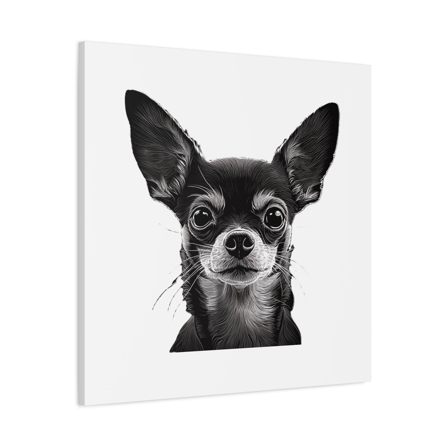 Chihuahua Dog Art Canvas Print - Matte Stretched 1.25" Wall Decor