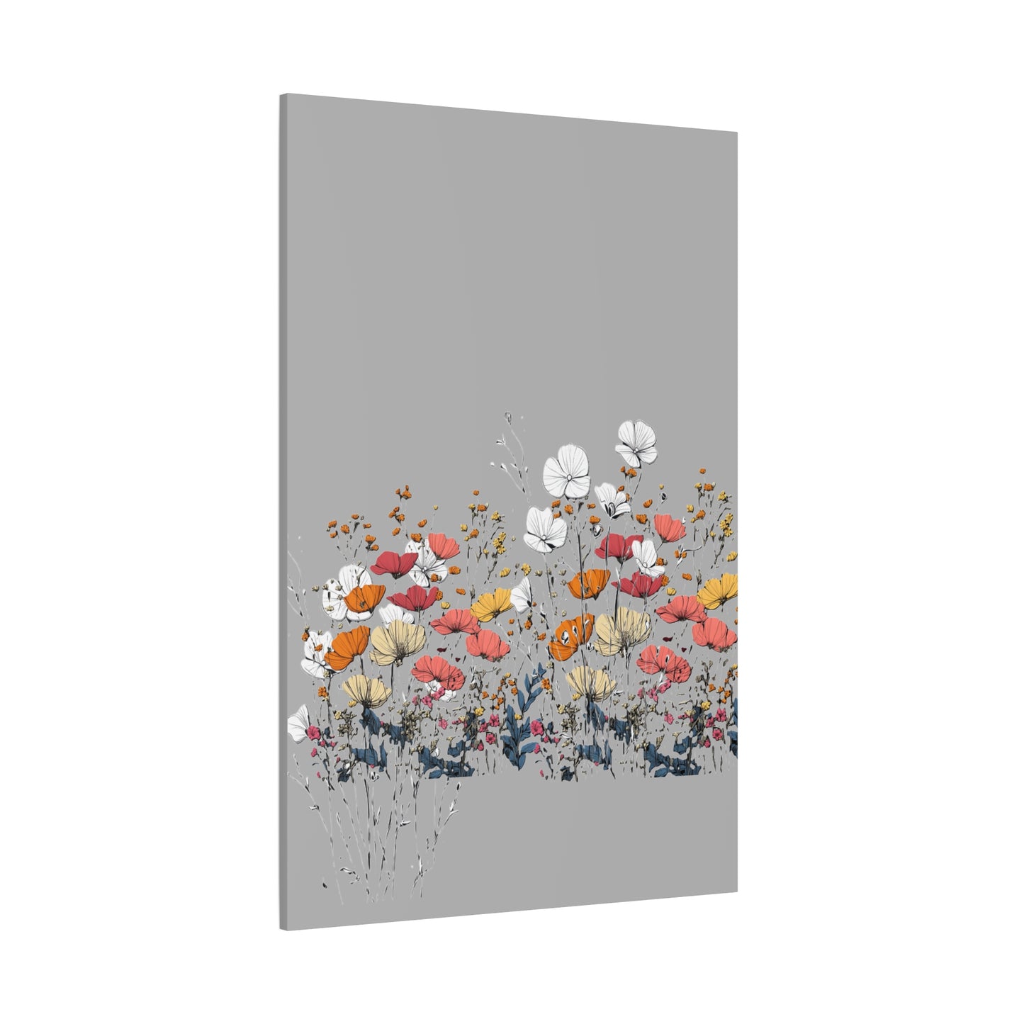 Floral Canvas Wall Art - Vibrant Flower Design for Home Decor
