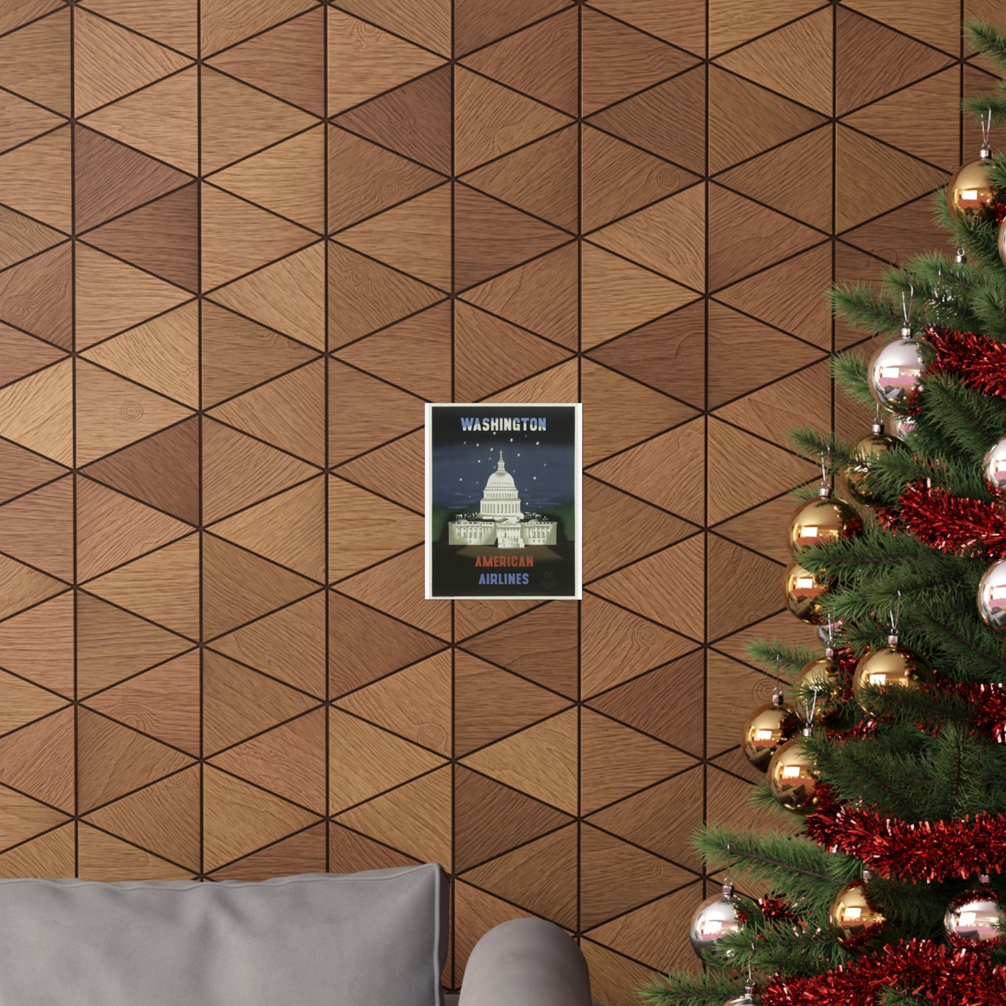 Vintage Washington D.C. Travel Poster - Matte Vertical Print