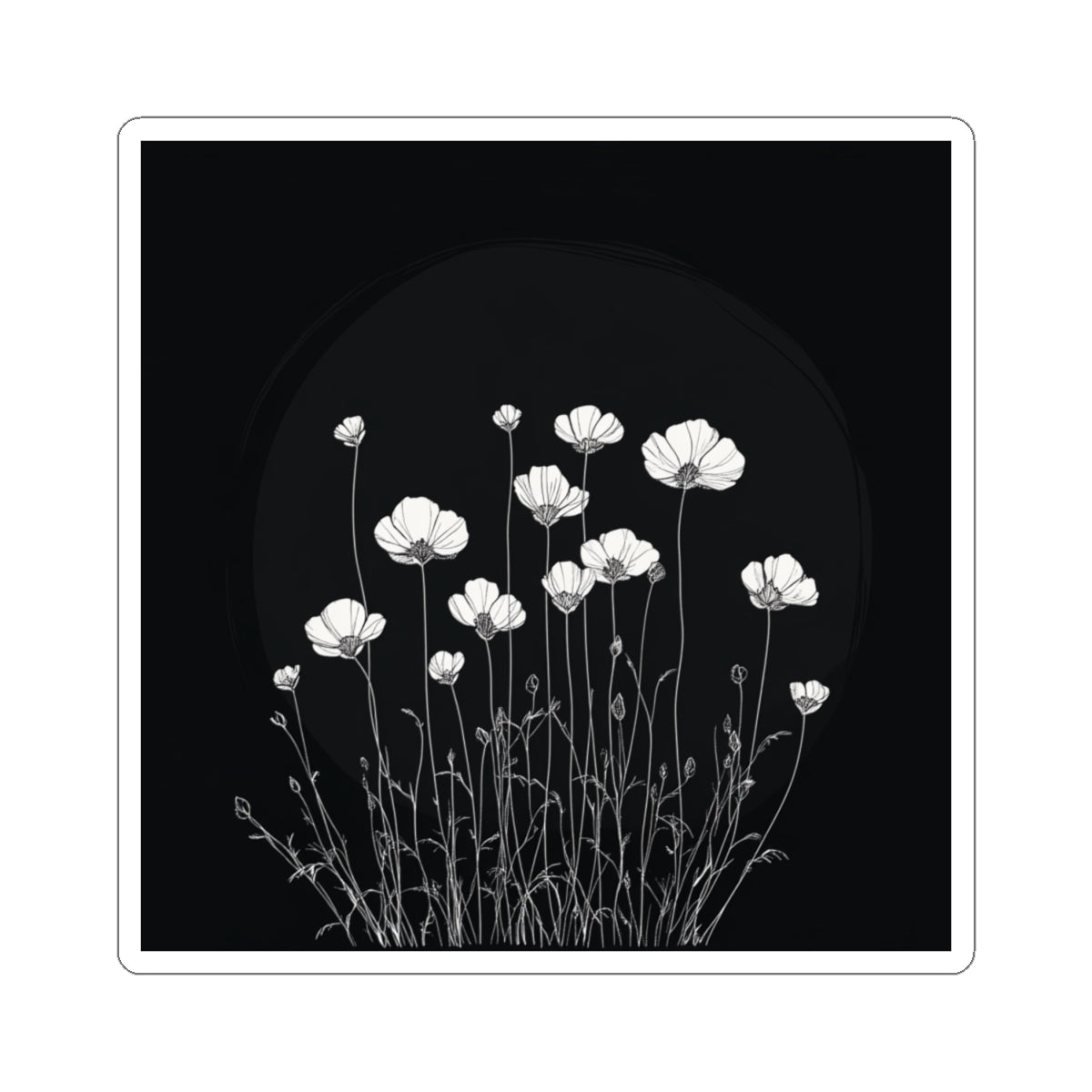 Floral Decor Kiss-Cut Stickers - Botanical Design