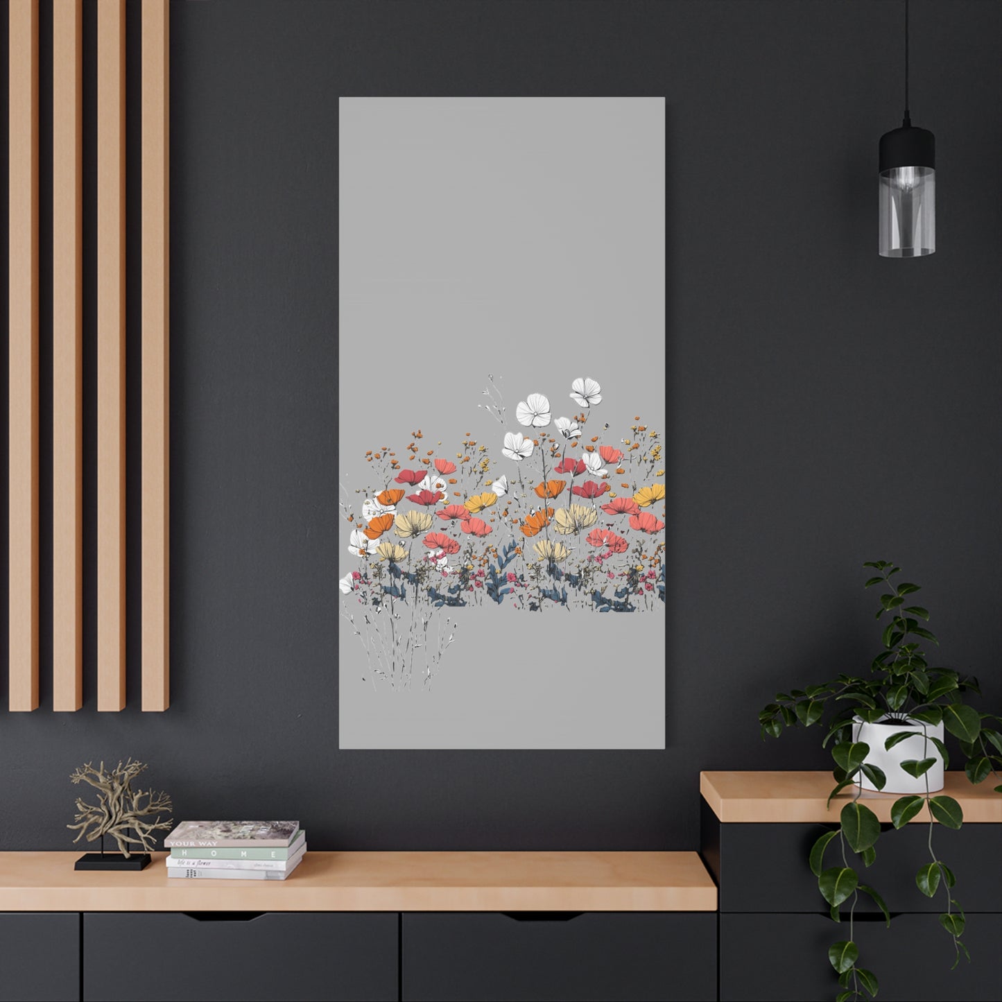 Floral Canvas Wall Art - Vibrant Flower Design for Home Decor