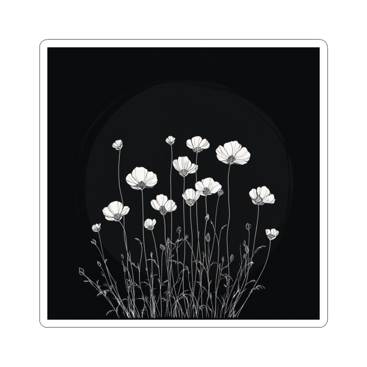 Floral Decor Kiss-Cut Stickers - Botanical Design