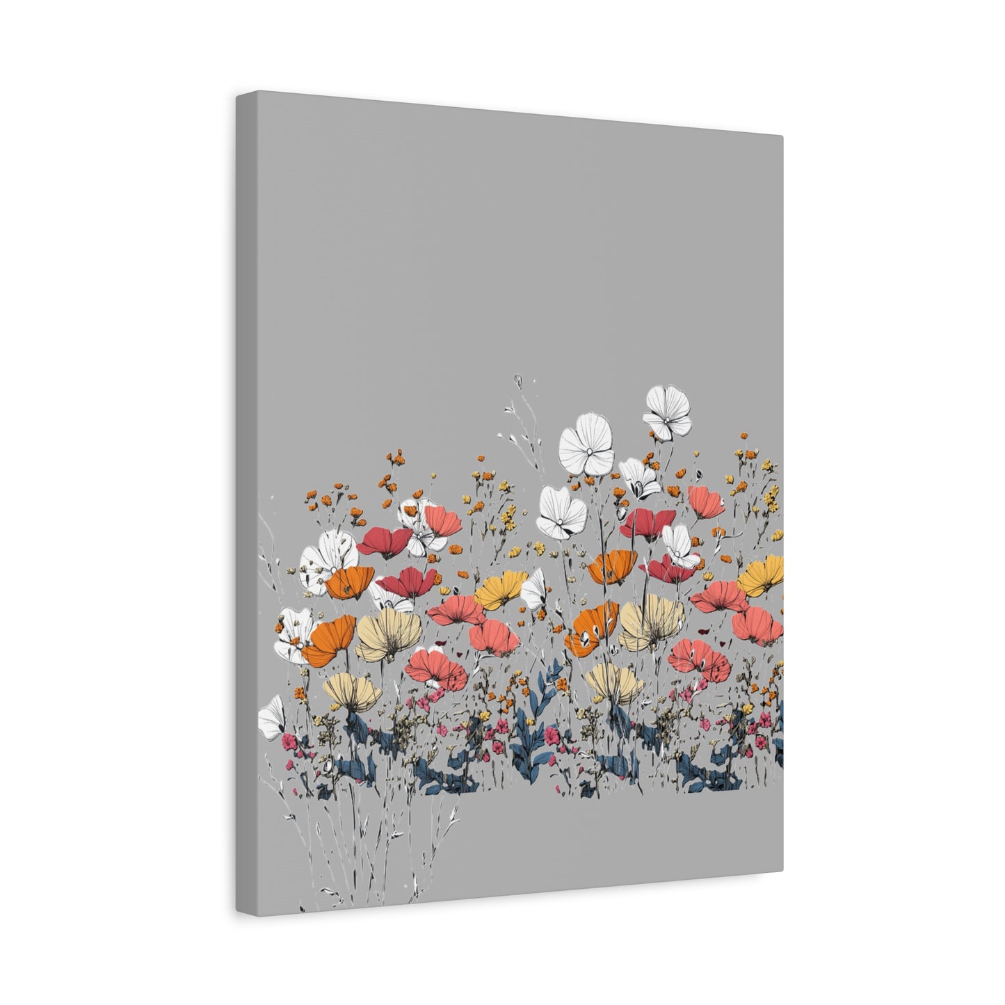 Floral Canvas Wall Art - Vibrant Flower Design for Home Decor