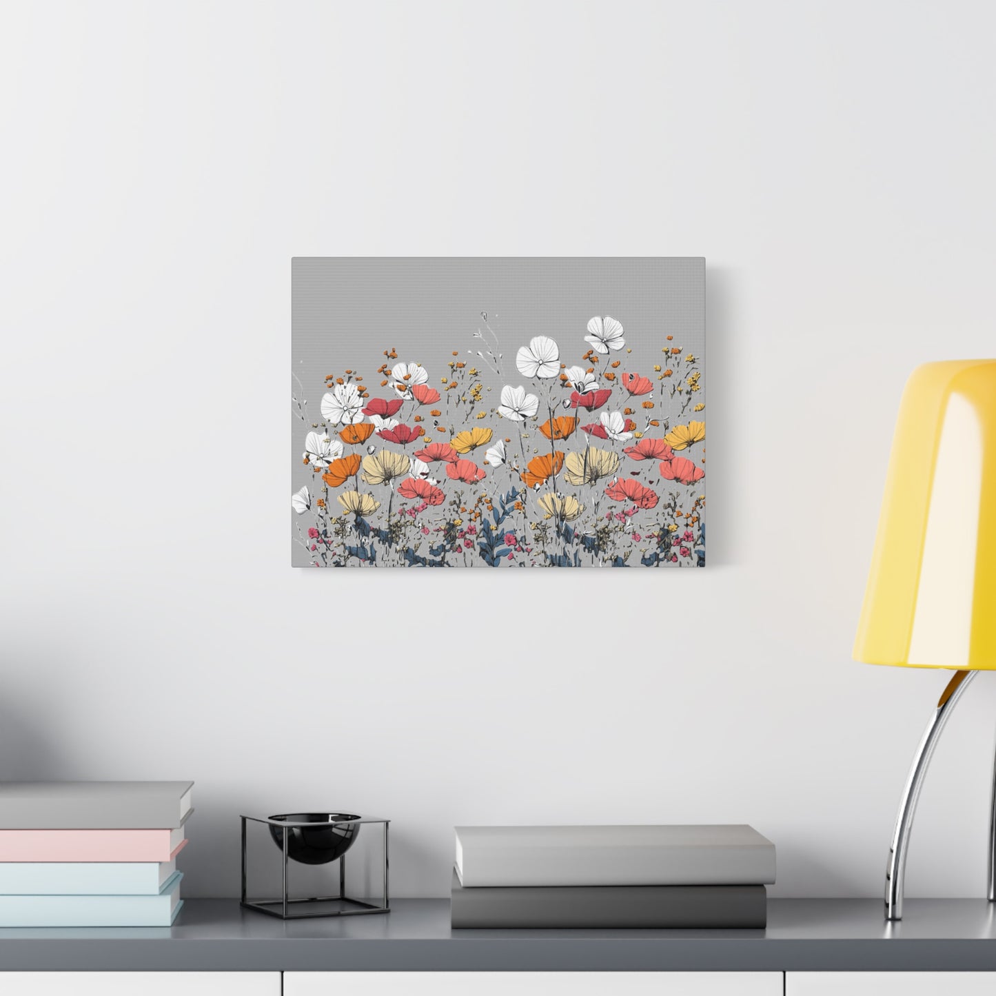 Floral Canvas Wall Art - Vibrant Flower Design for Home Decor