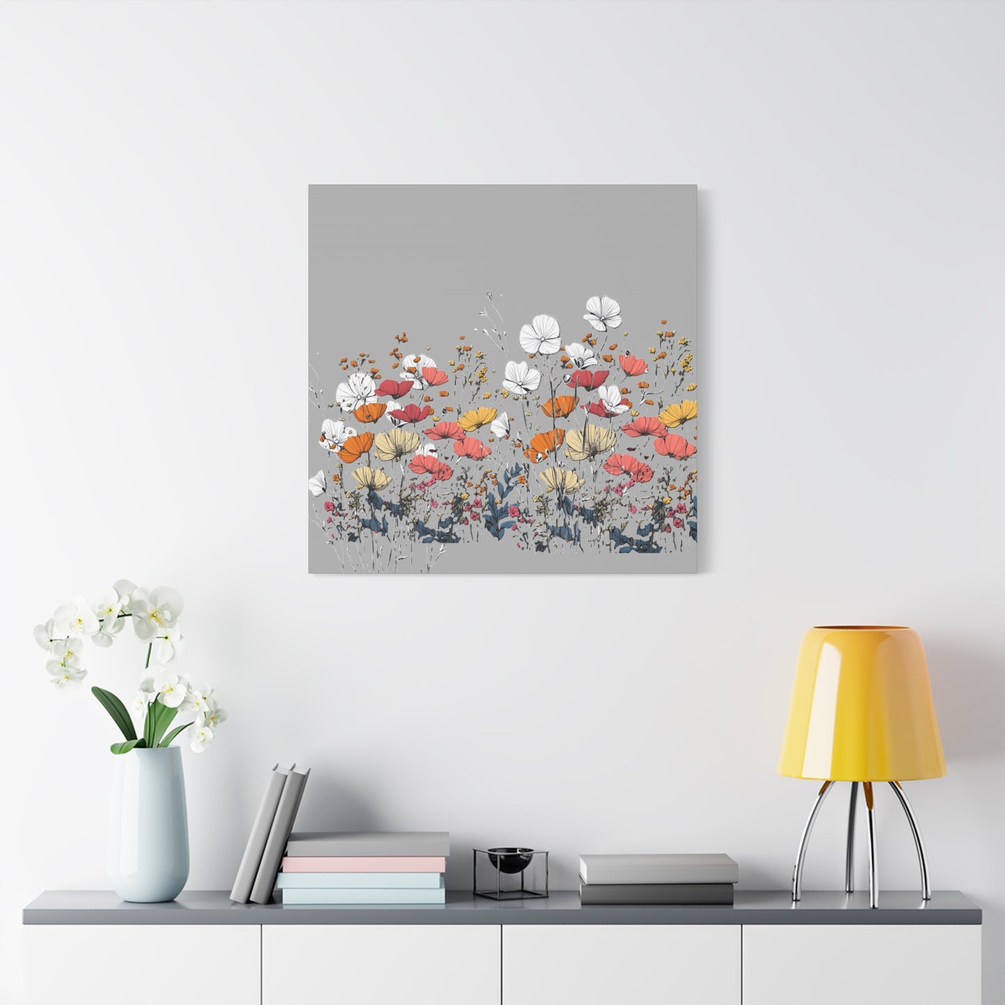 Floral Canvas Wall Art - Vibrant Flower Design for Home Decor