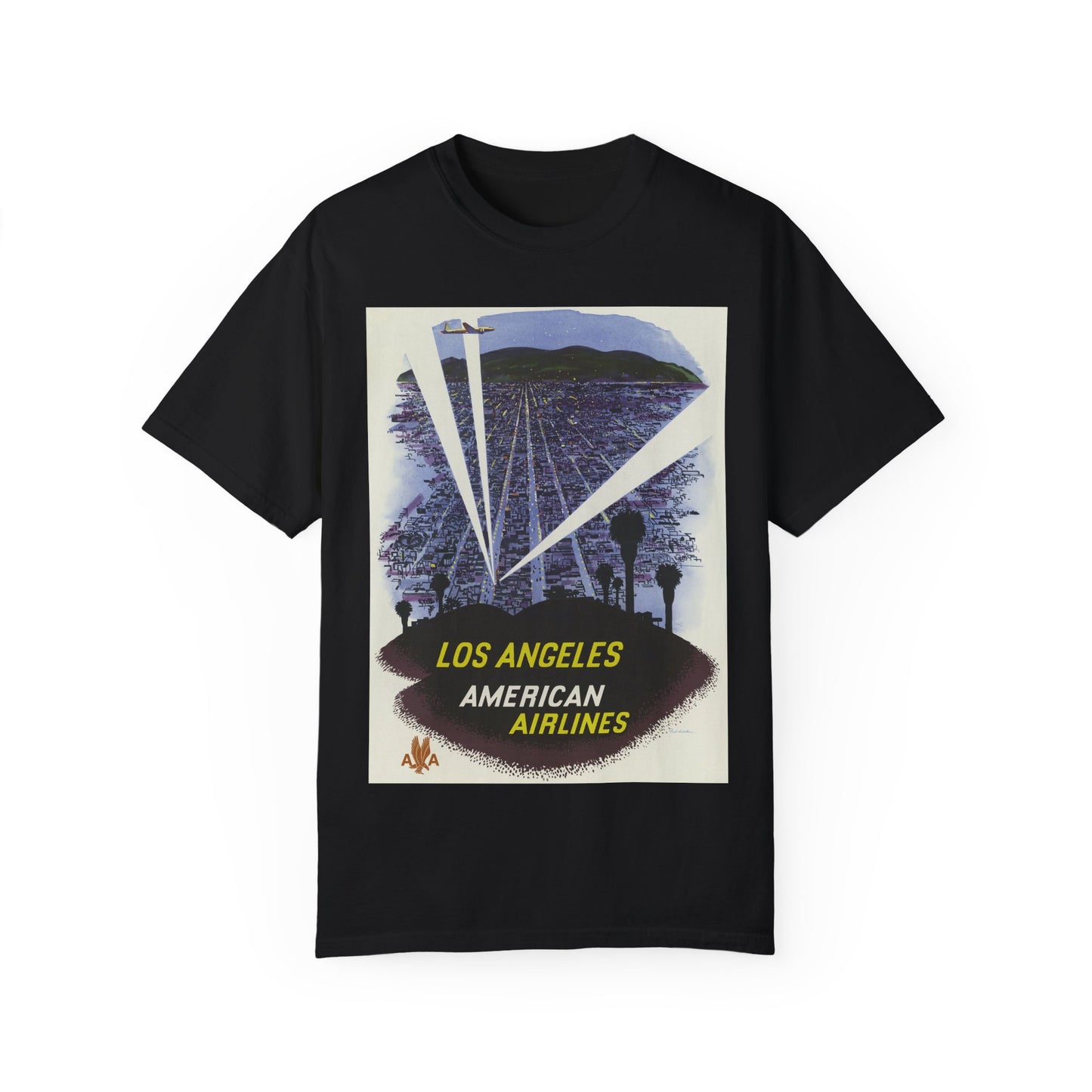 Los Angeles American Airlines Vintage T-shirt - Unisex Garment-Dyed Tee
