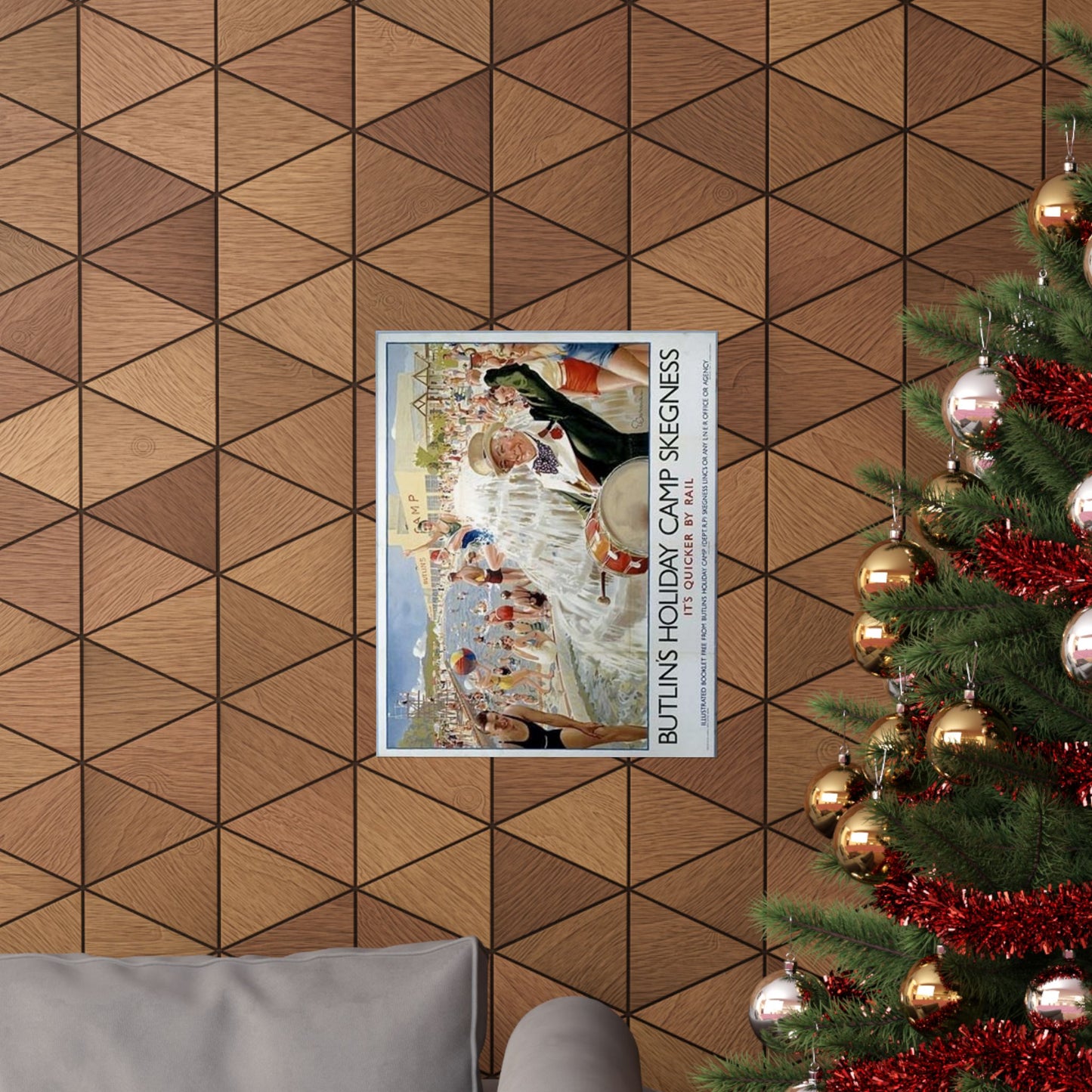 Butlins Holiday Camp Skegness Vintage Poster - Matte Vertical Wall Art