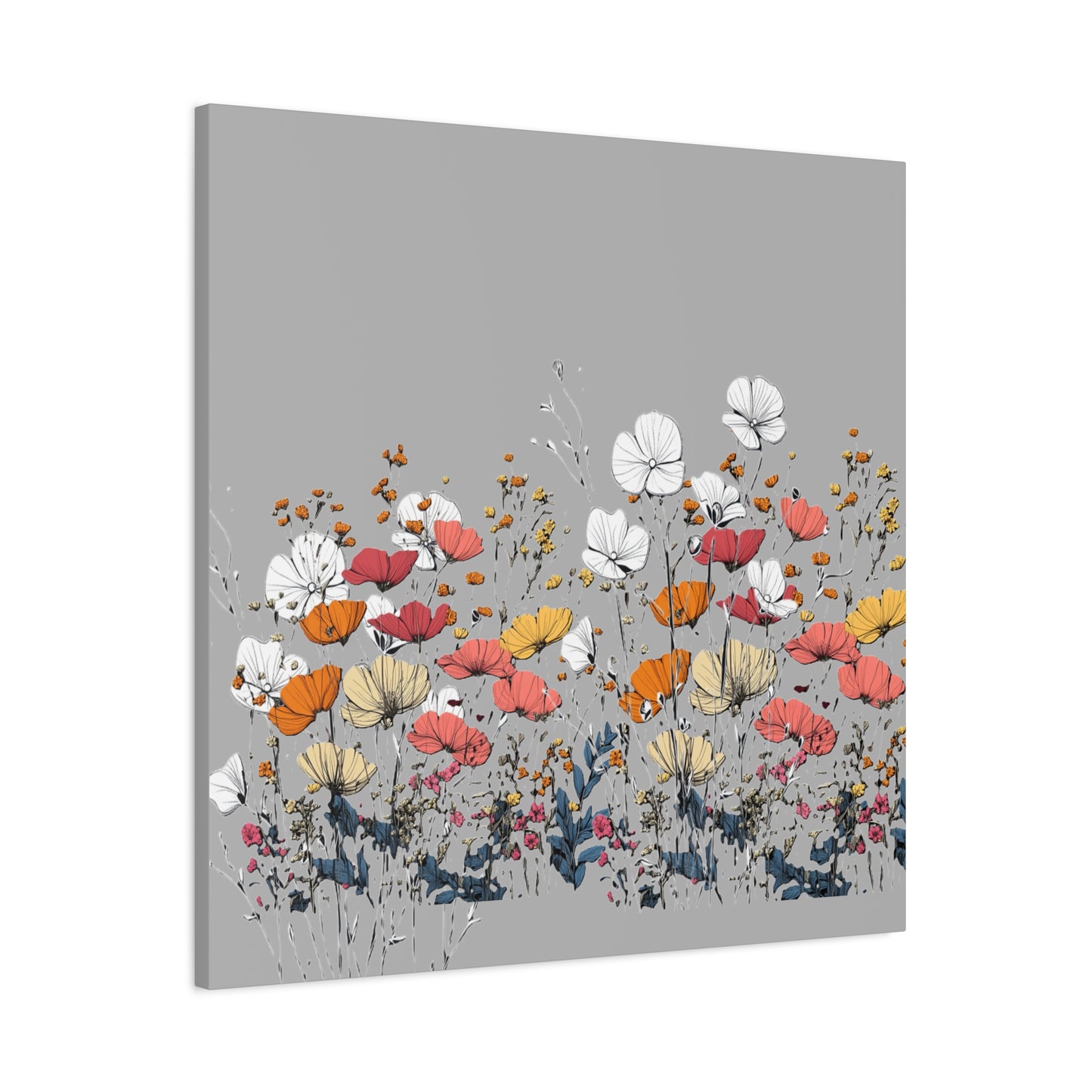 Floral Canvas Wall Art - Vibrant Flower Design for Home Decor