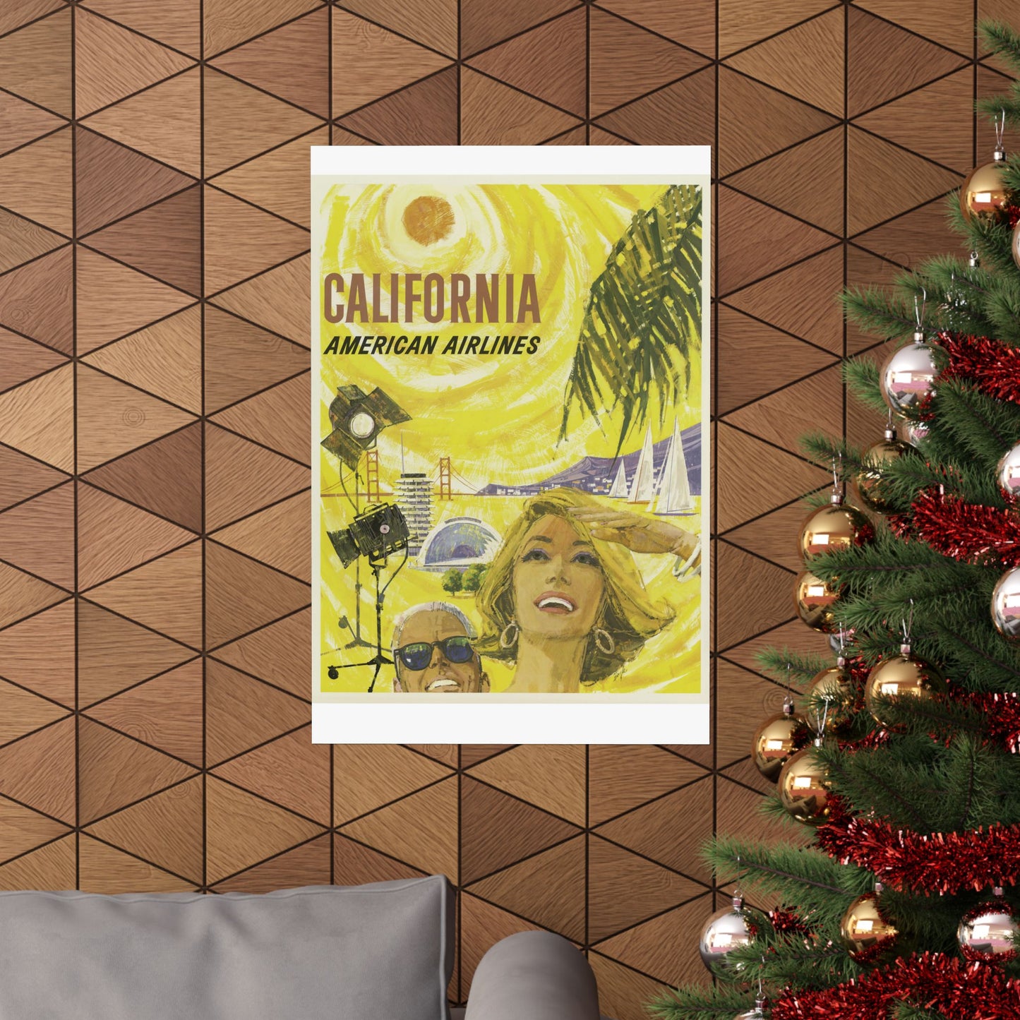 Vintage California Travel Poster | Matte Vertical Wall Art