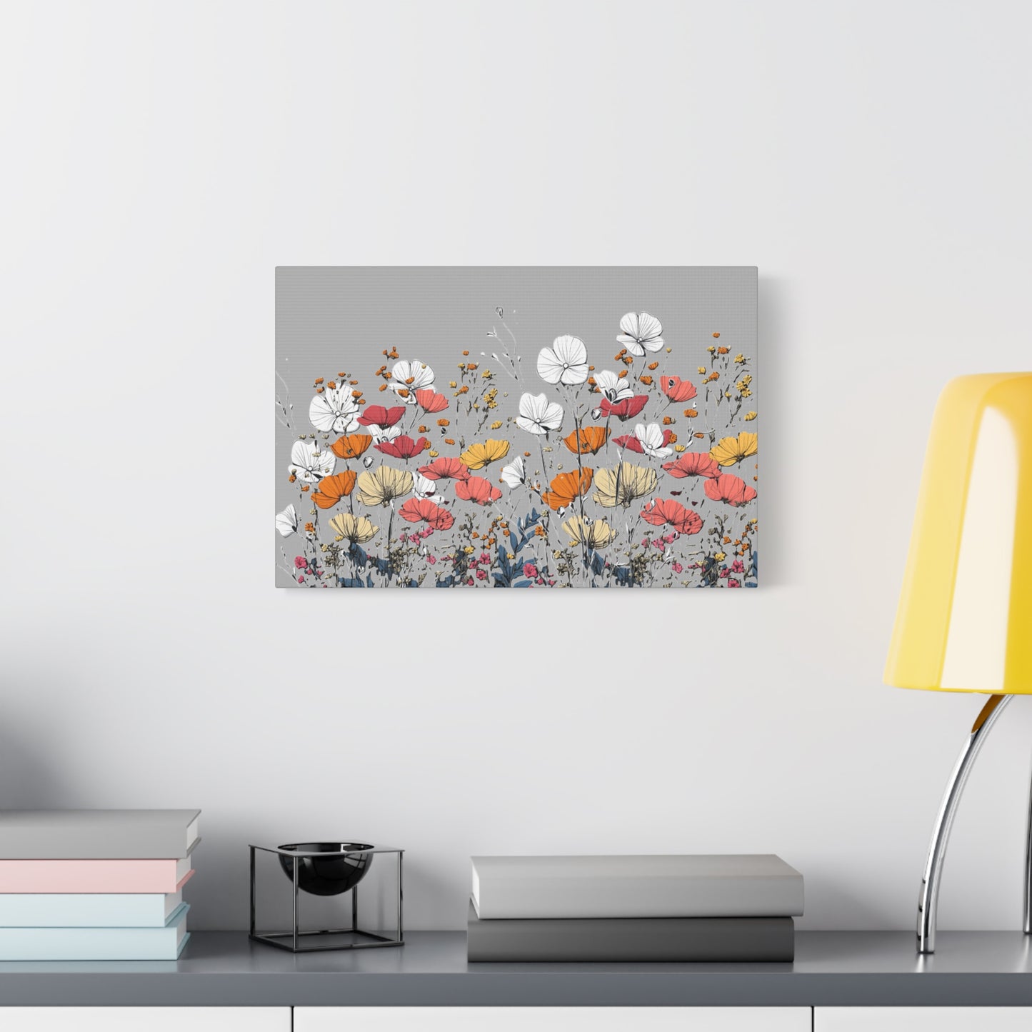 Floral Canvas Wall Art - Vibrant Flower Design for Home Decor