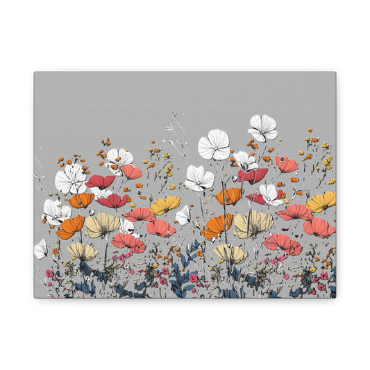 Floral Canvas Wall Art - Vibrant Flower Design for Home Decor