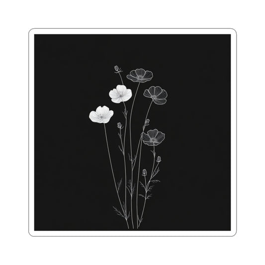 Floral Decor Kiss-Cut Stickers - Botanical B&W Kiss-Cuts