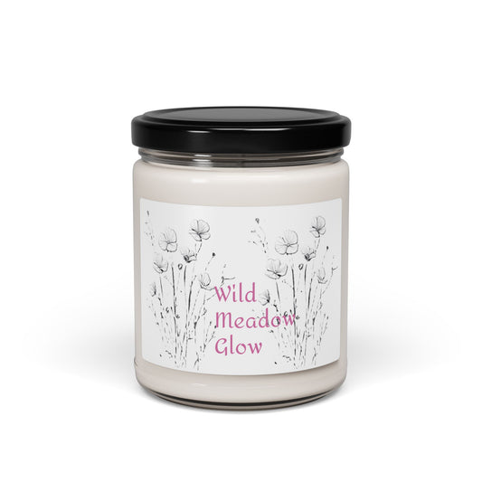 Wild Meadow Glow Scented Soy Candle - 9oz Natural Fragrance for Relaxation & Home Decor
