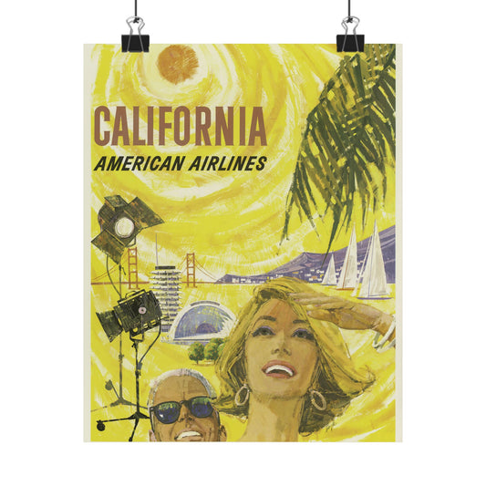 Vintage California Travel Poster | Matte Vertical Wall Art