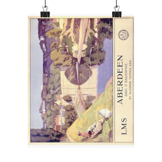Vintage Aberdeen Matte Vertical Poster - Scenic Wall Art Decor