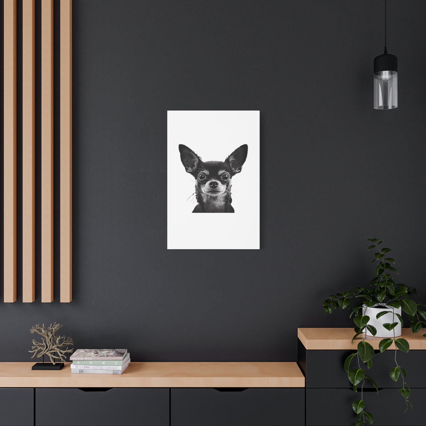 Chihuahua Dog Art Canvas Print - Matte Stretched 1.25" Wall Decor