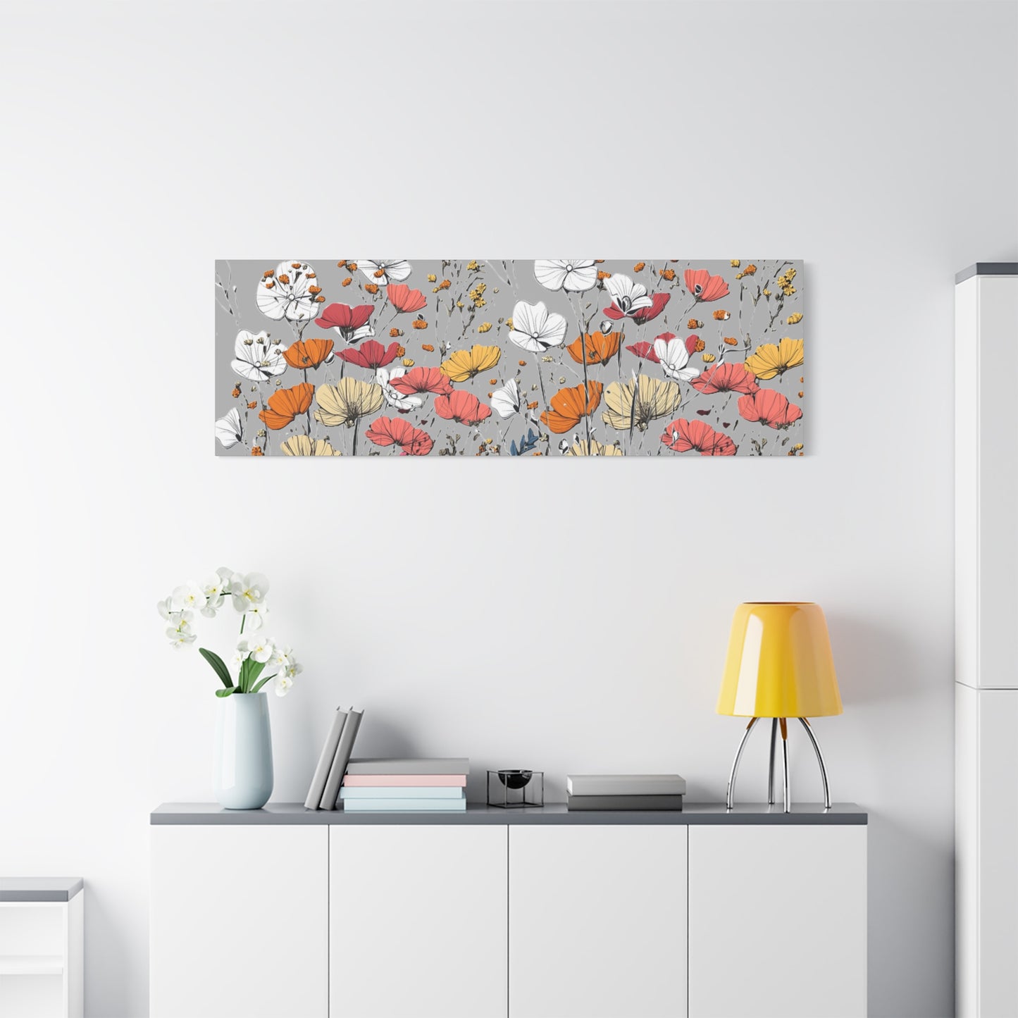 Floral Canvas Wall Art - Vibrant Flower Design for Home Decor
