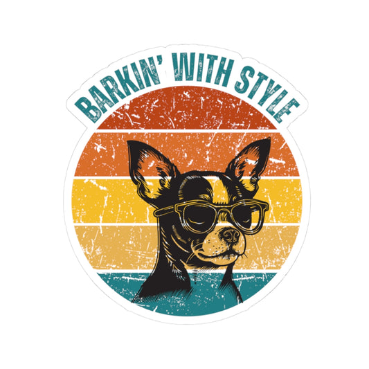 Kiss-Cut Stickers - Barkin With Style - 3"x3"