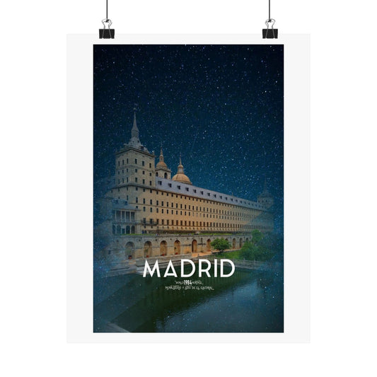 Stylish Matte Vertical Poster - Madrid Skyline Art Print