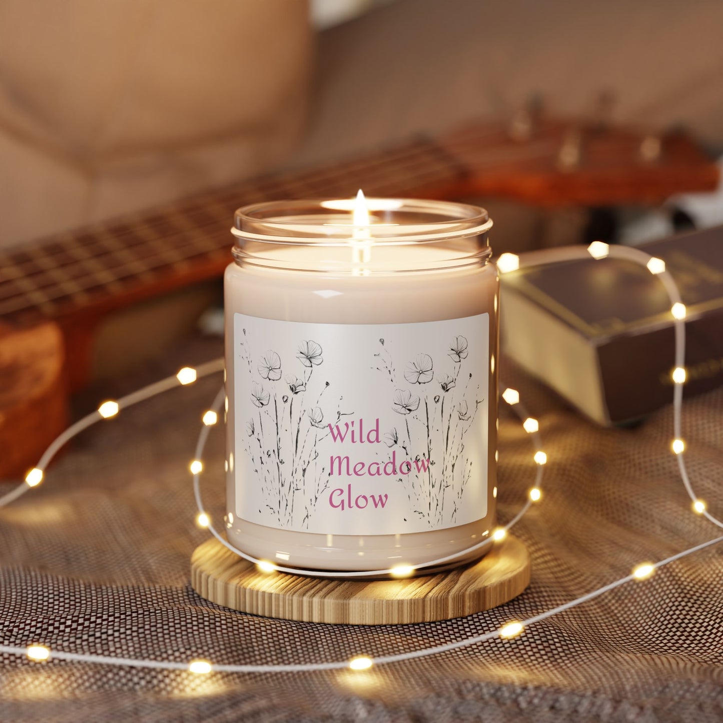 Wild Meadow Glow Scented Soy Candle - 9oz Natural Fragrance for Relaxation & Home Decor