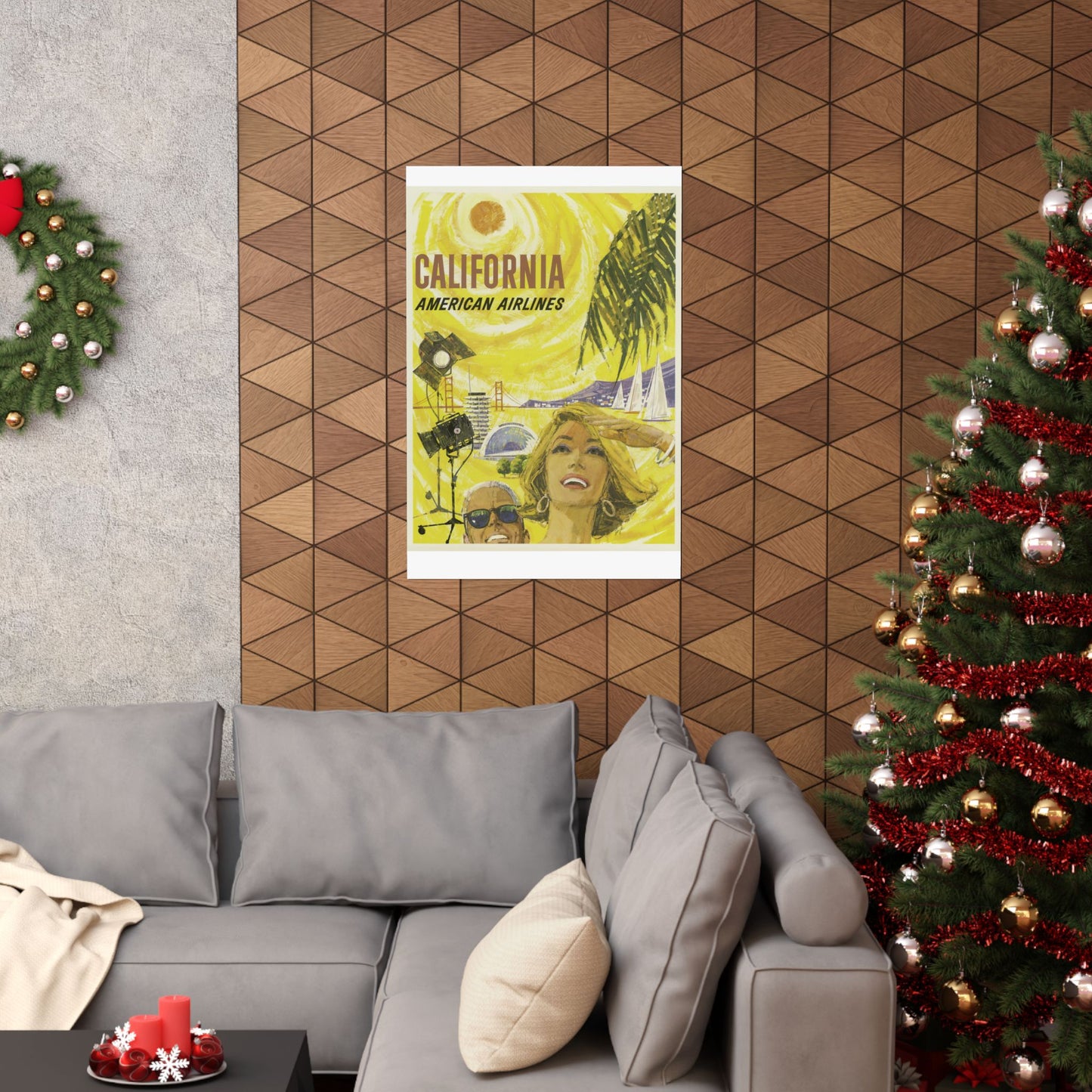 Vintage California Travel Poster | Matte Vertical Wall Art