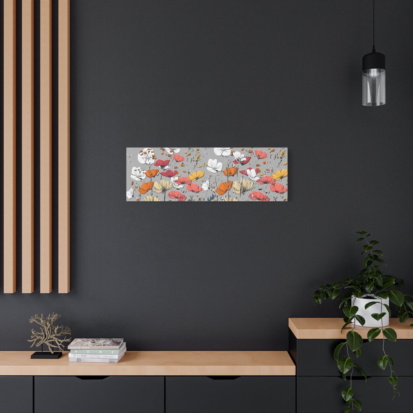 Floral Canvas Wall Art - Vibrant Flower Design for Home Decor