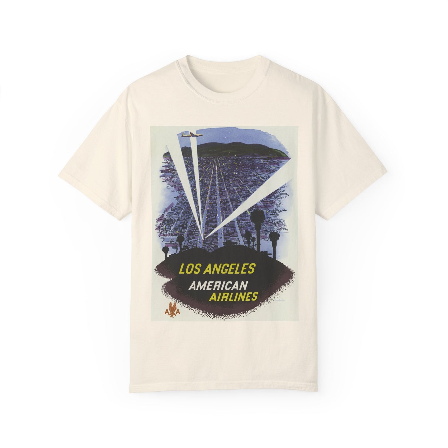 Los Angeles American Airlines Vintage T-shirt - Unisex Garment-Dyed Tee