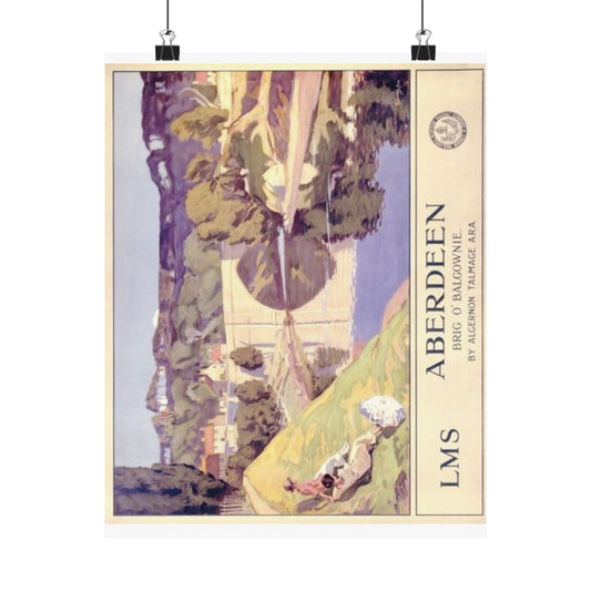 Vintage Aberdeen Matte Vertical Poster - Scenic Wall Art Decor