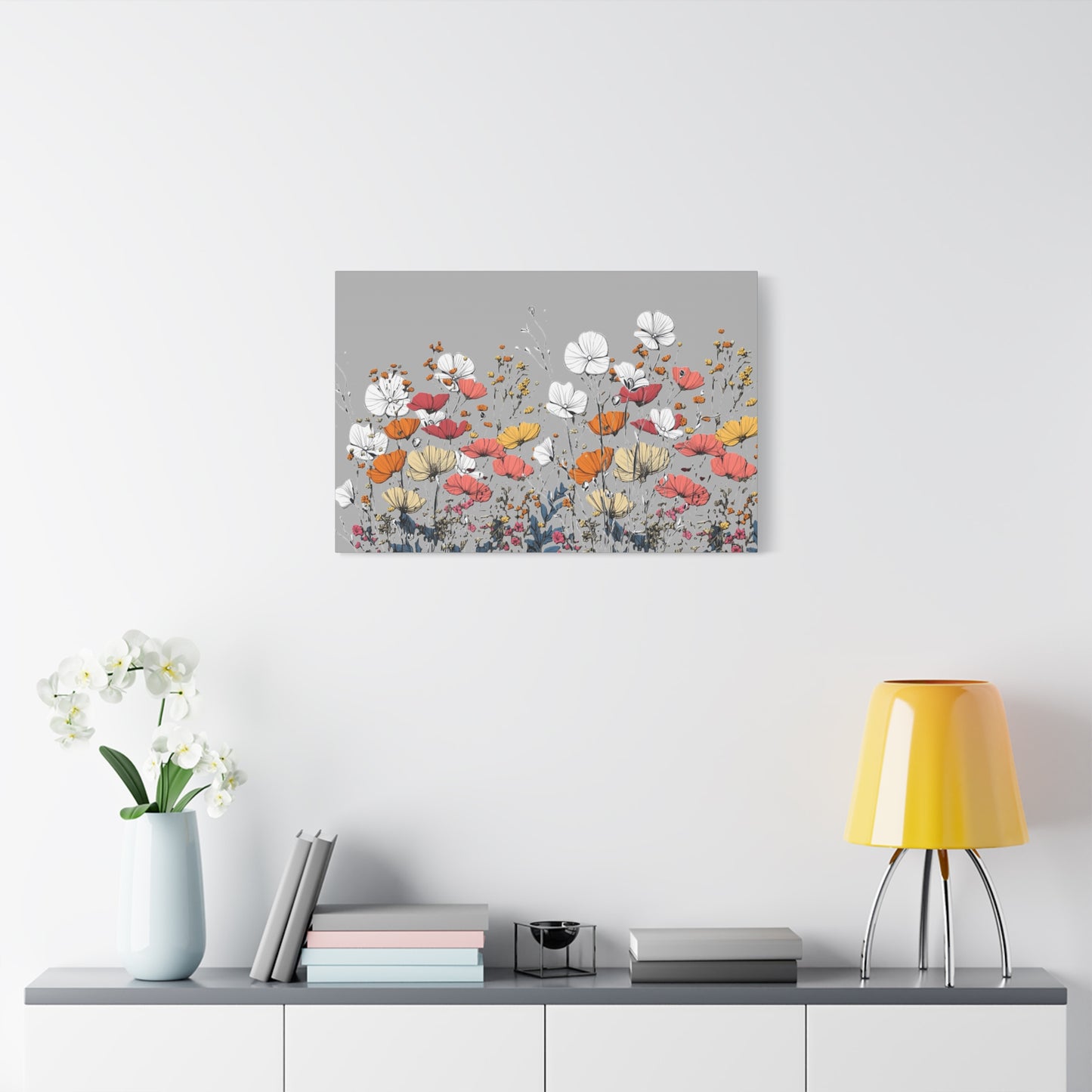 Floral Canvas Wall Art - Vibrant Flower Design for Home Decor
