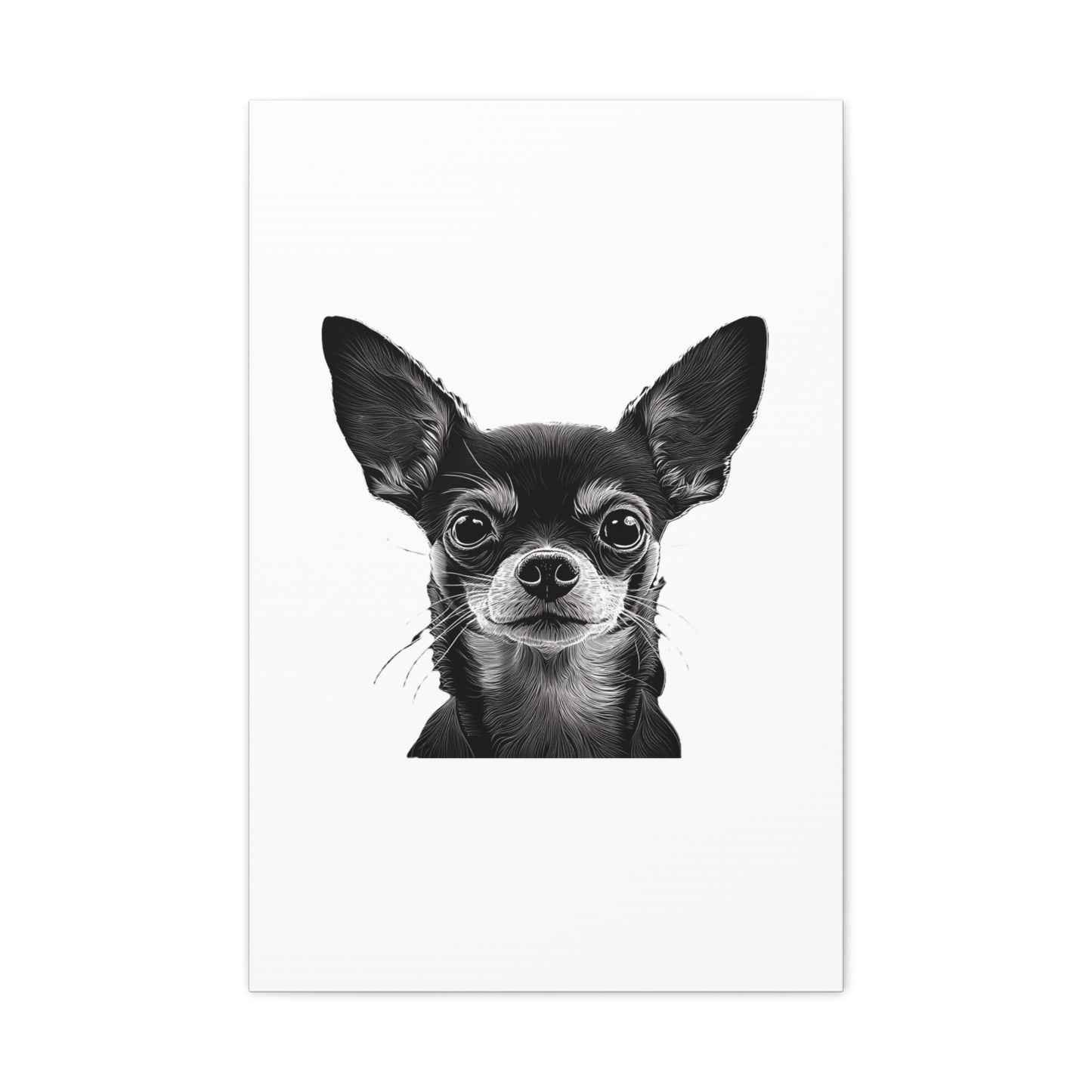 Chihuahua Dog Art Canvas Print - Matte Stretched 1.25" Wall Decor