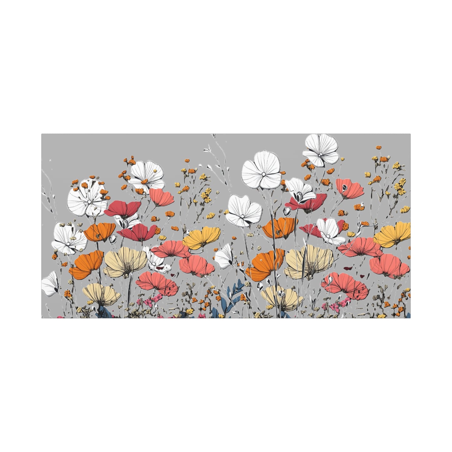 Floral Canvas Wall Art - Vibrant Flower Design for Home Decor