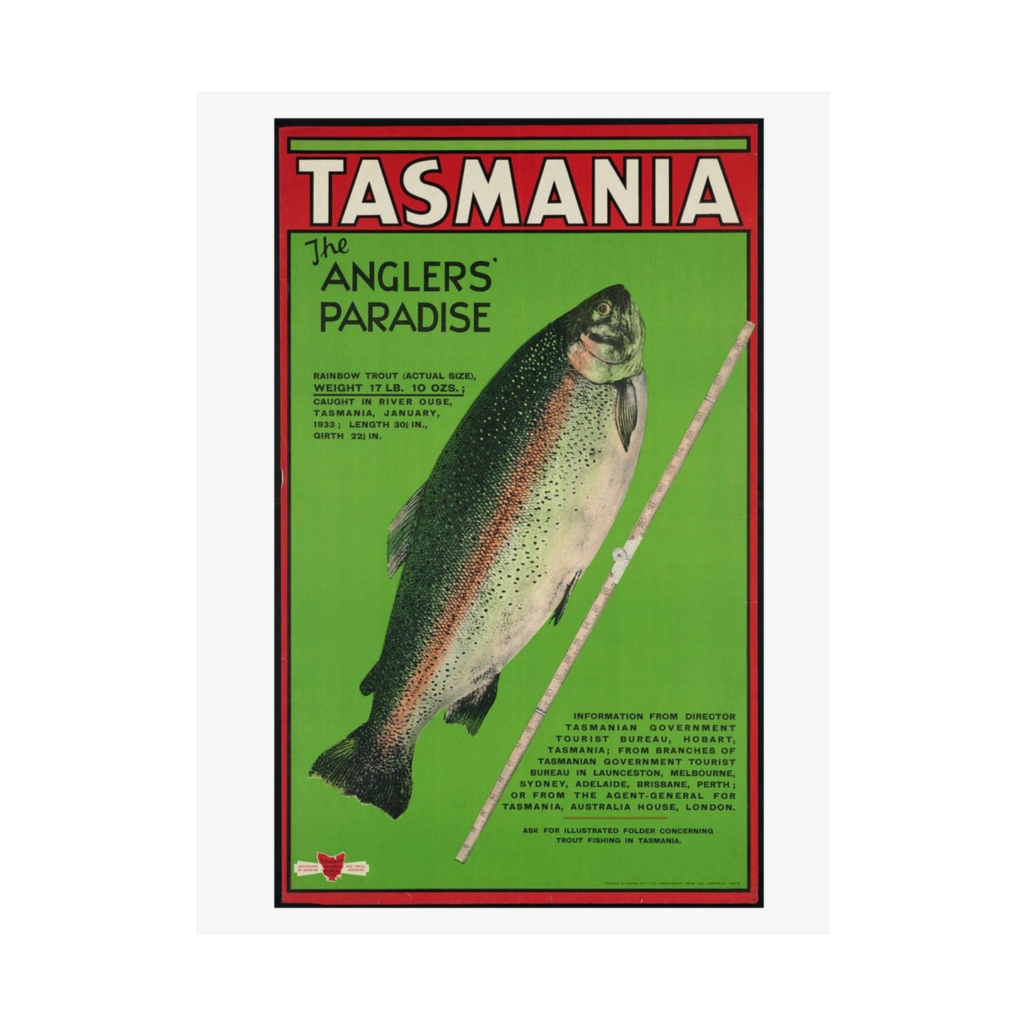 Vintage Fishing Themed Matte Vertical Posters - Anglers' Paradise