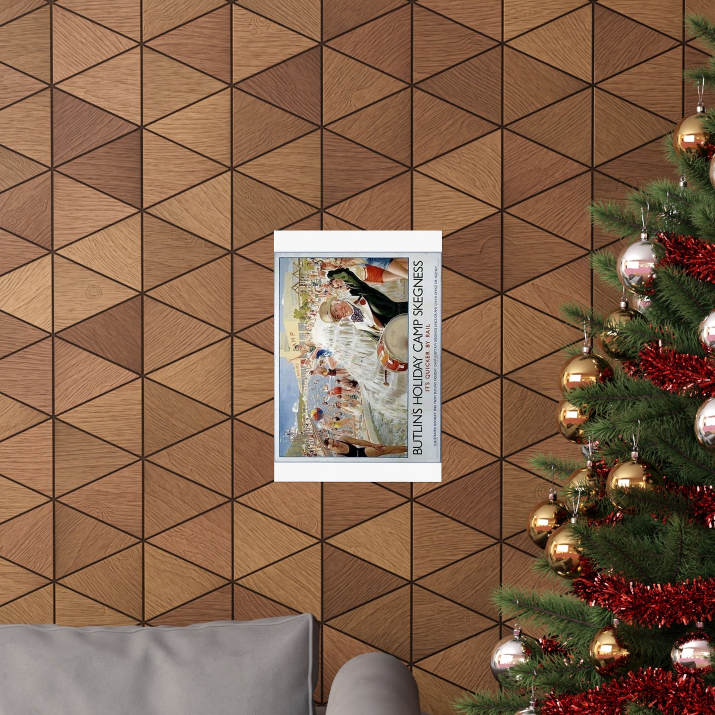 Butlins Holiday Camp Skegness Vintage Poster - Matte Vertical Wall Art