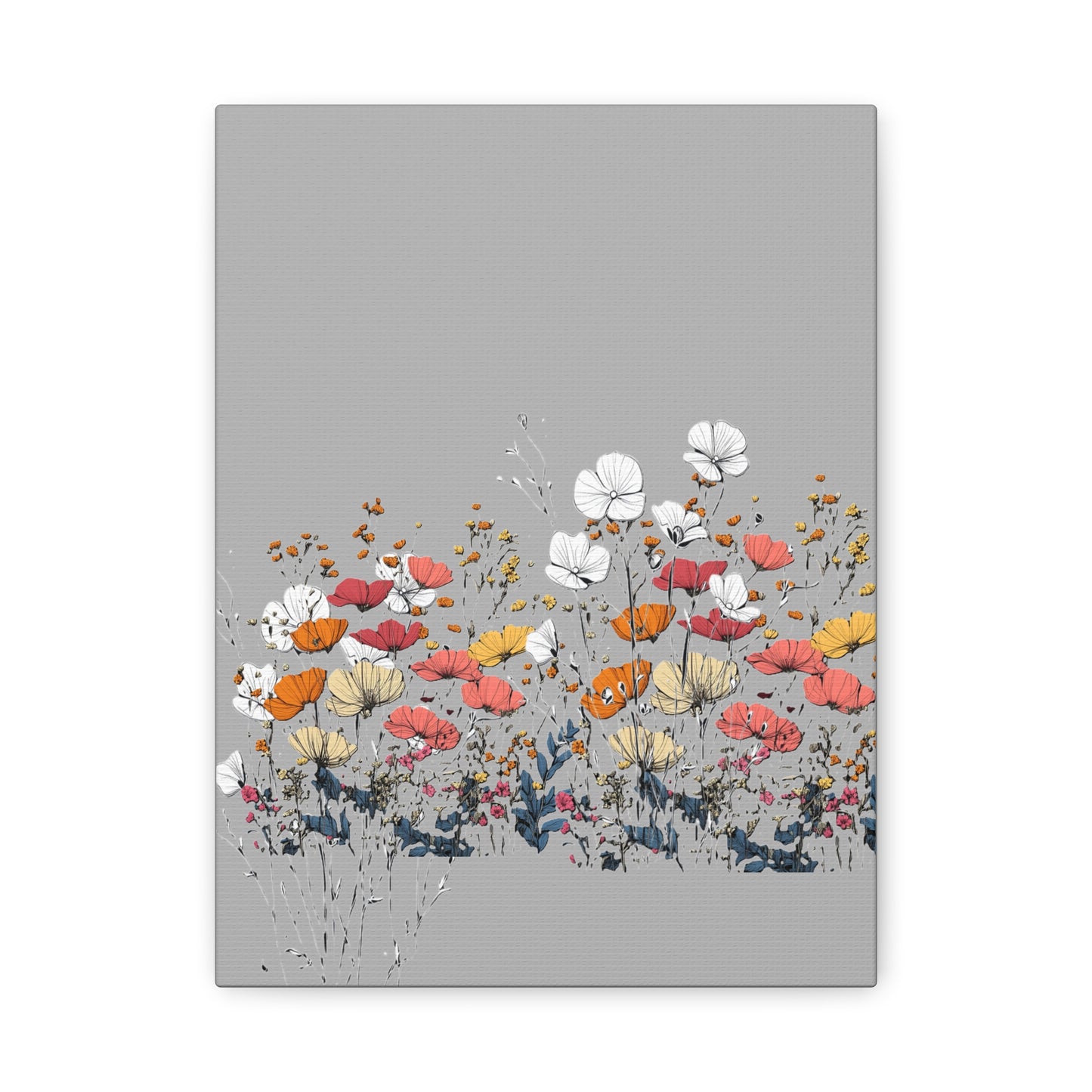 Floral Canvas Wall Art - Vibrant Flower Design for Home Decor