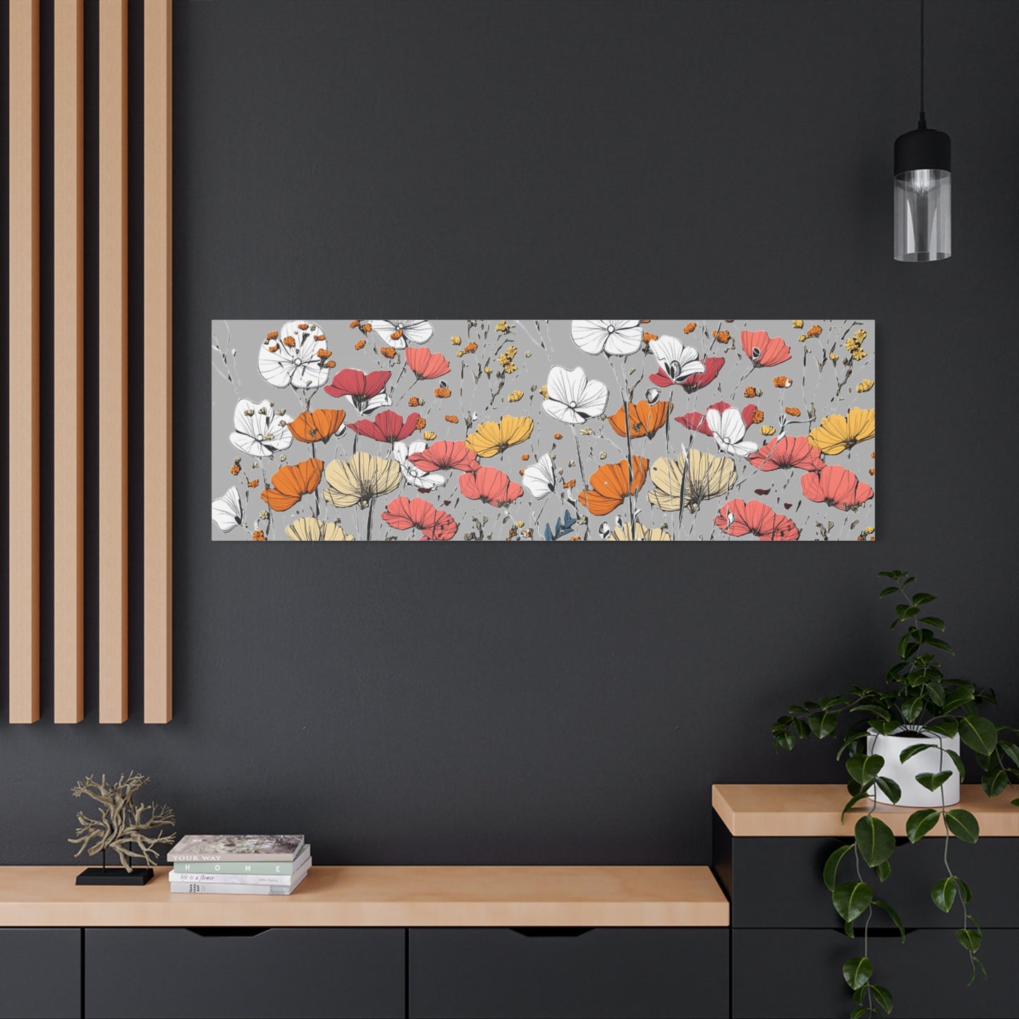 Floral Canvas Wall Art - Vibrant Flower Design for Home Decor