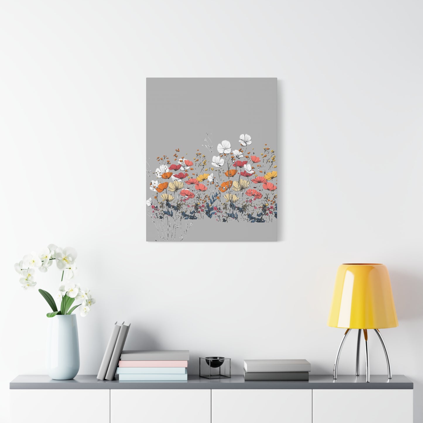 Floral Canvas Wall Art - Vibrant Flower Design for Home Decor