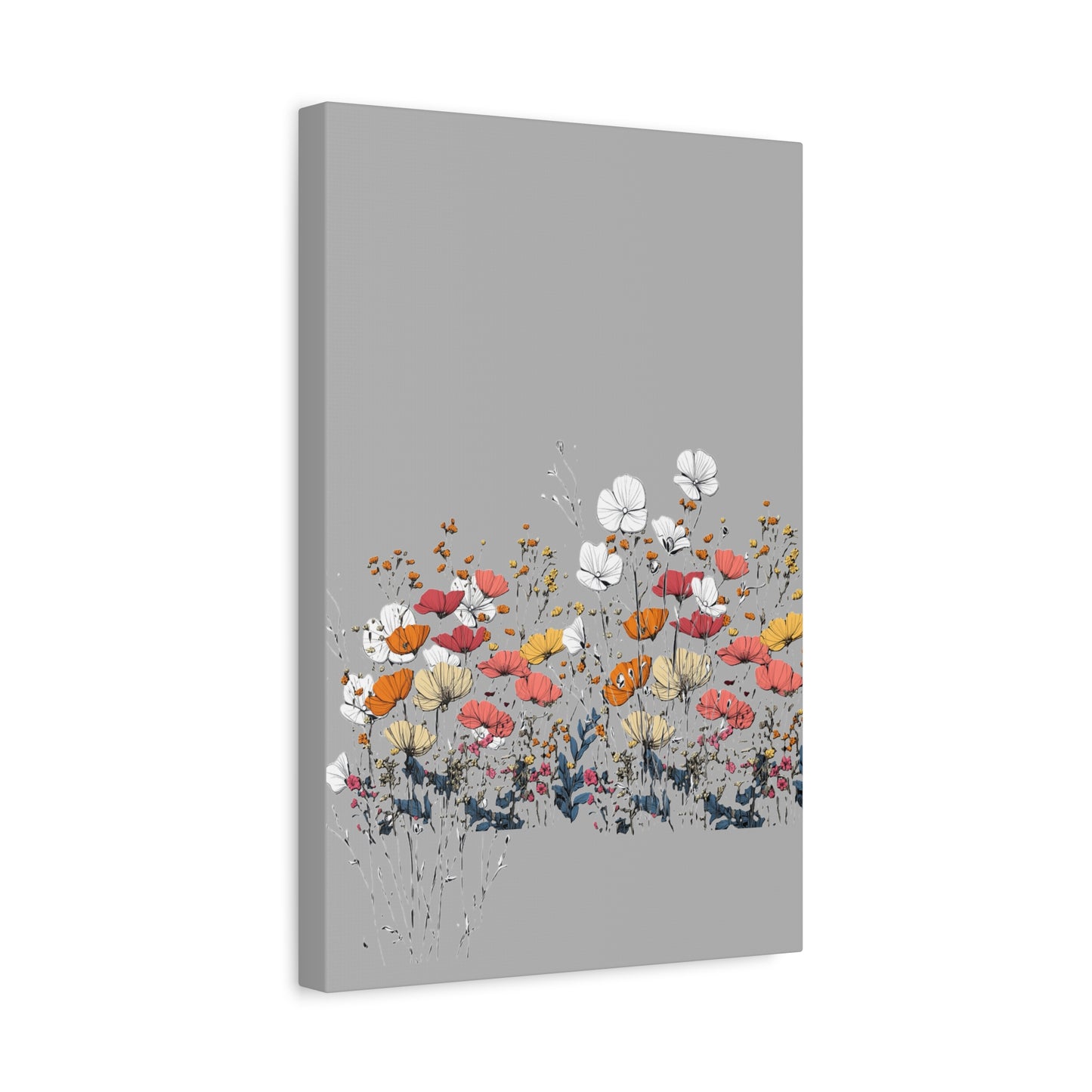 Floral Canvas Wall Art - Vibrant Flower Design for Home Decor