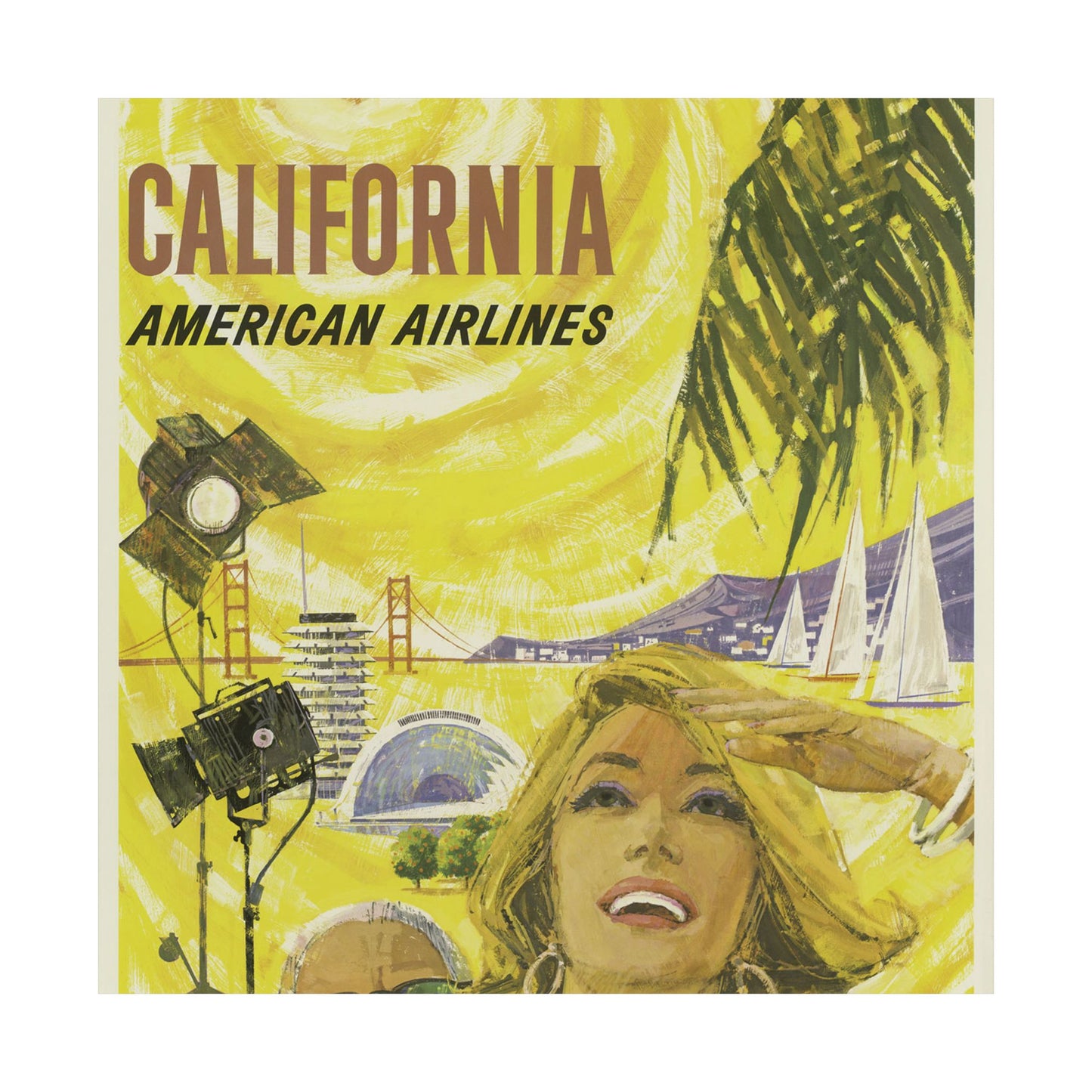 Vintage California Travel Poster | Matte Vertical Wall Art