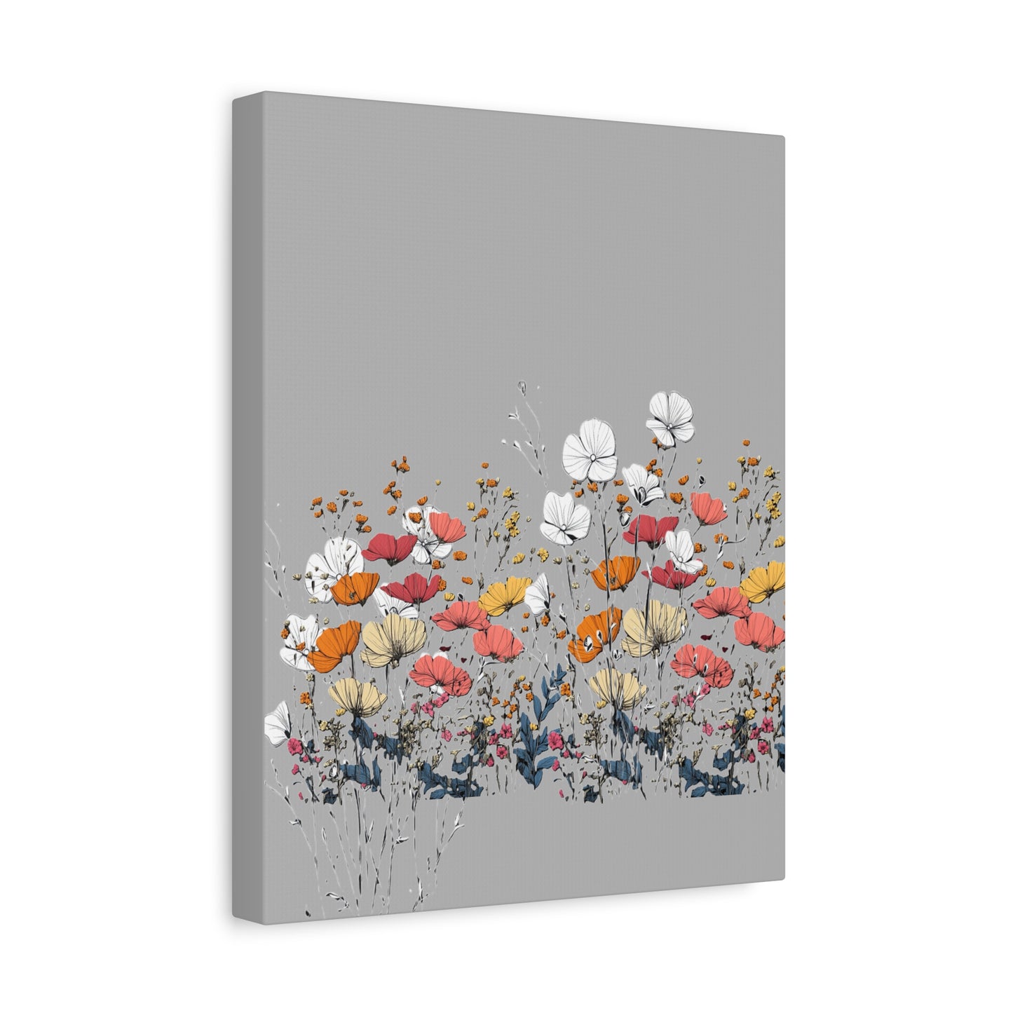 Floral Canvas Wall Art - Vibrant Flower Design for Home Decor