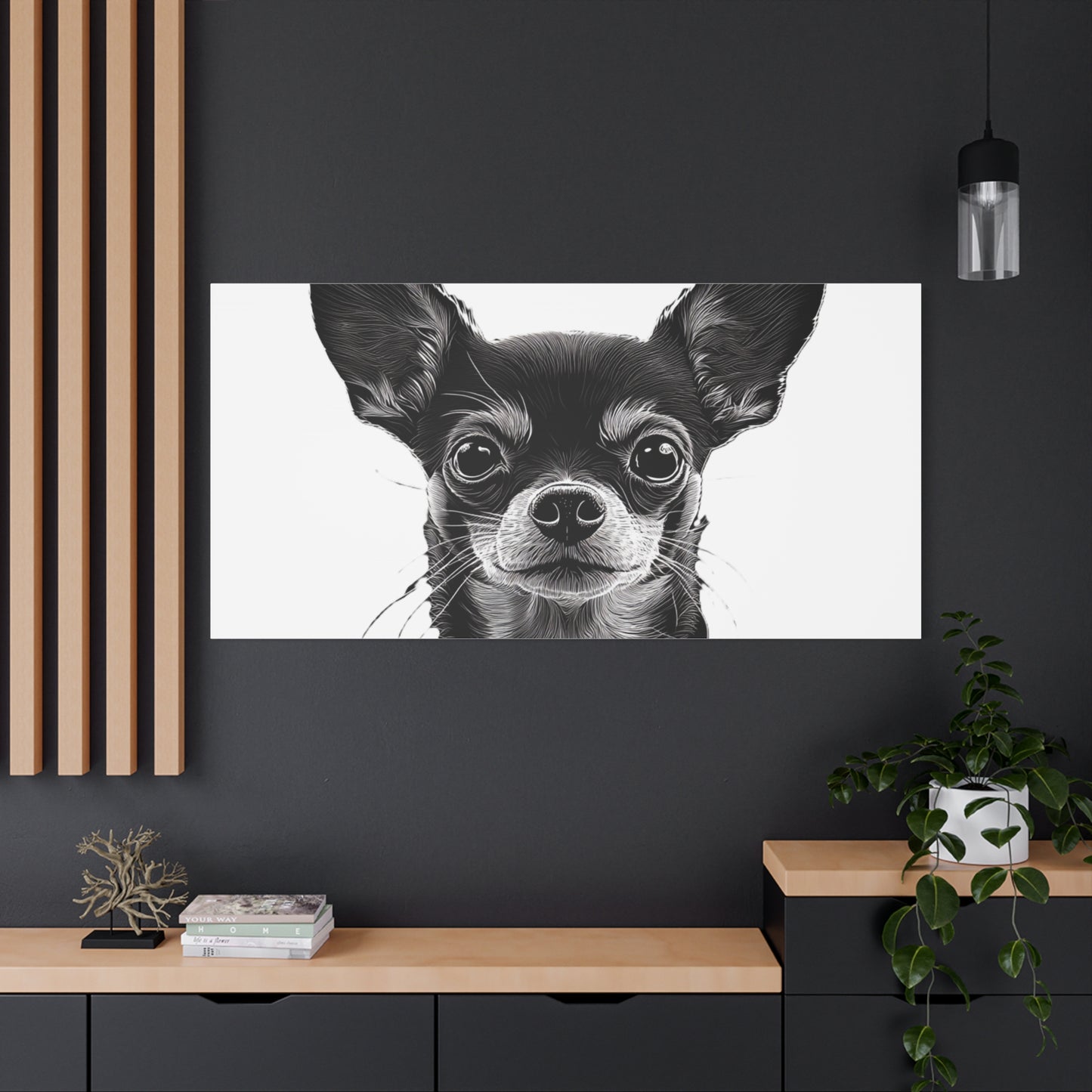 Chihuahua Dog Art Canvas Print - Matte Stretched 1.25" Wall Decor