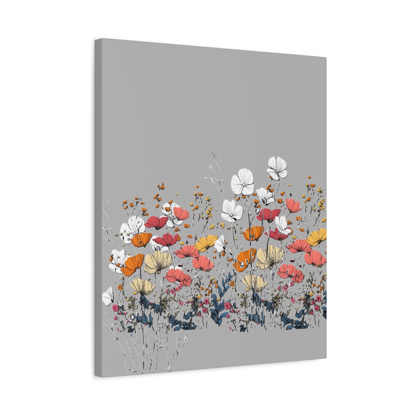 Floral Canvas Wall Art - Vibrant Flower Design for Home Decor