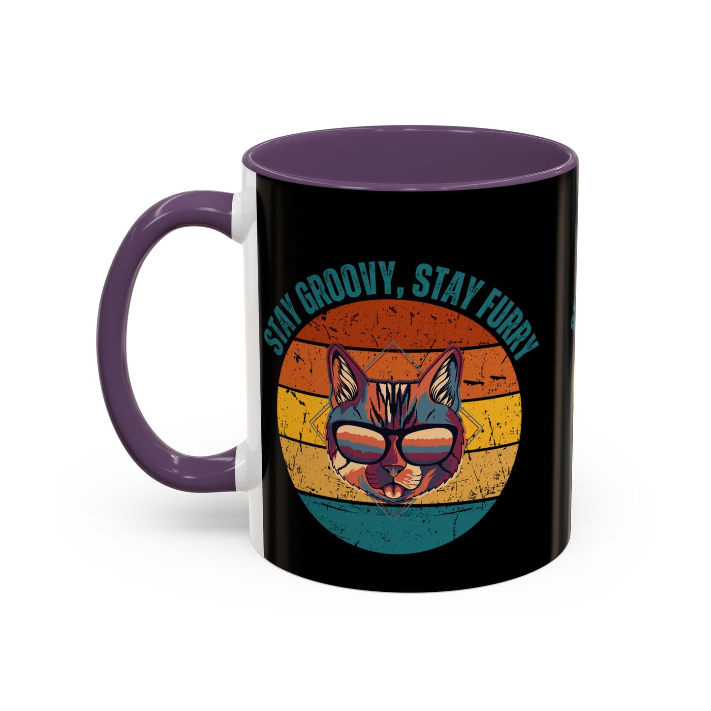 Stay Groovy Cat Coffee Mug
