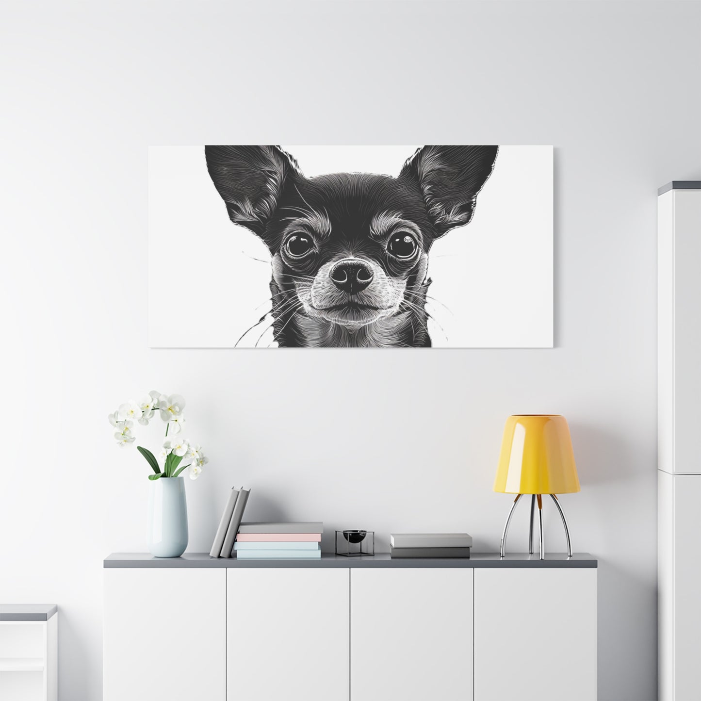 Chihuahua Dog Art Canvas Print - Matte Stretched 1.25" Wall Decor