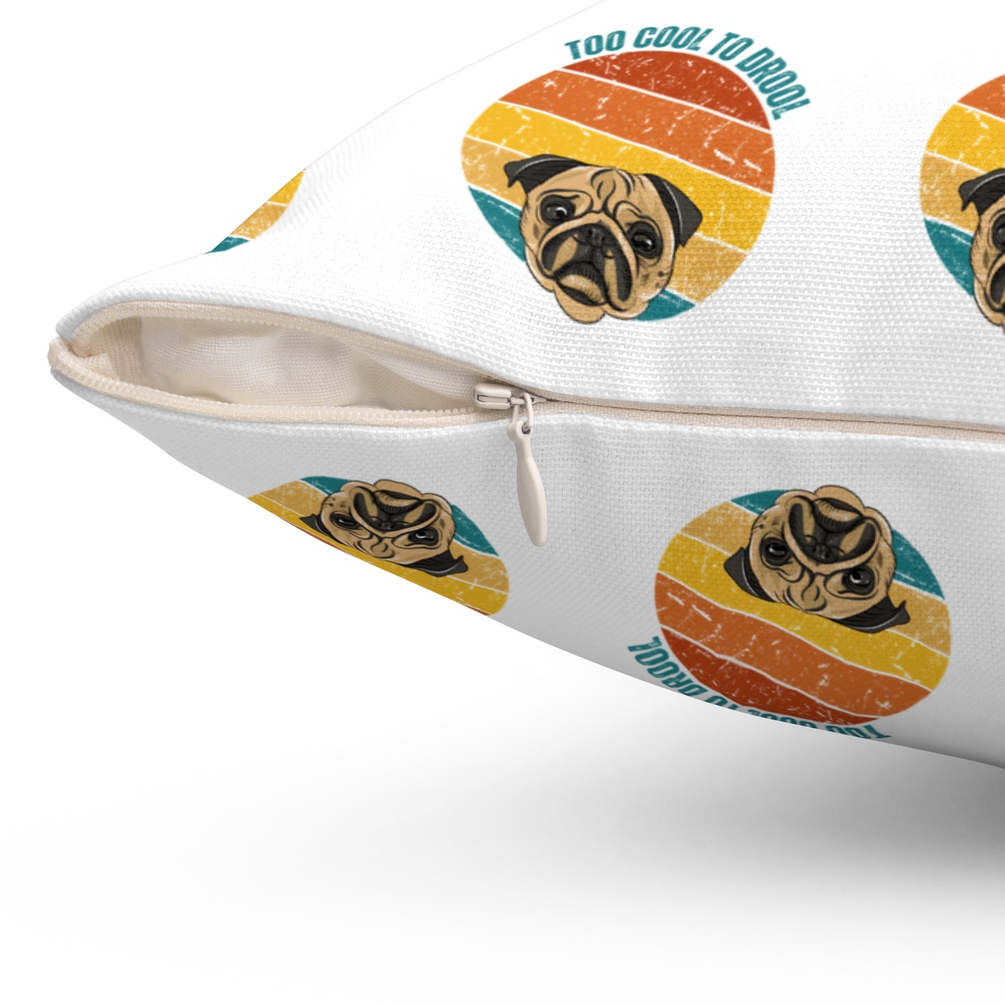 Cool Dog Vibes Spun Polyester Square Pillow