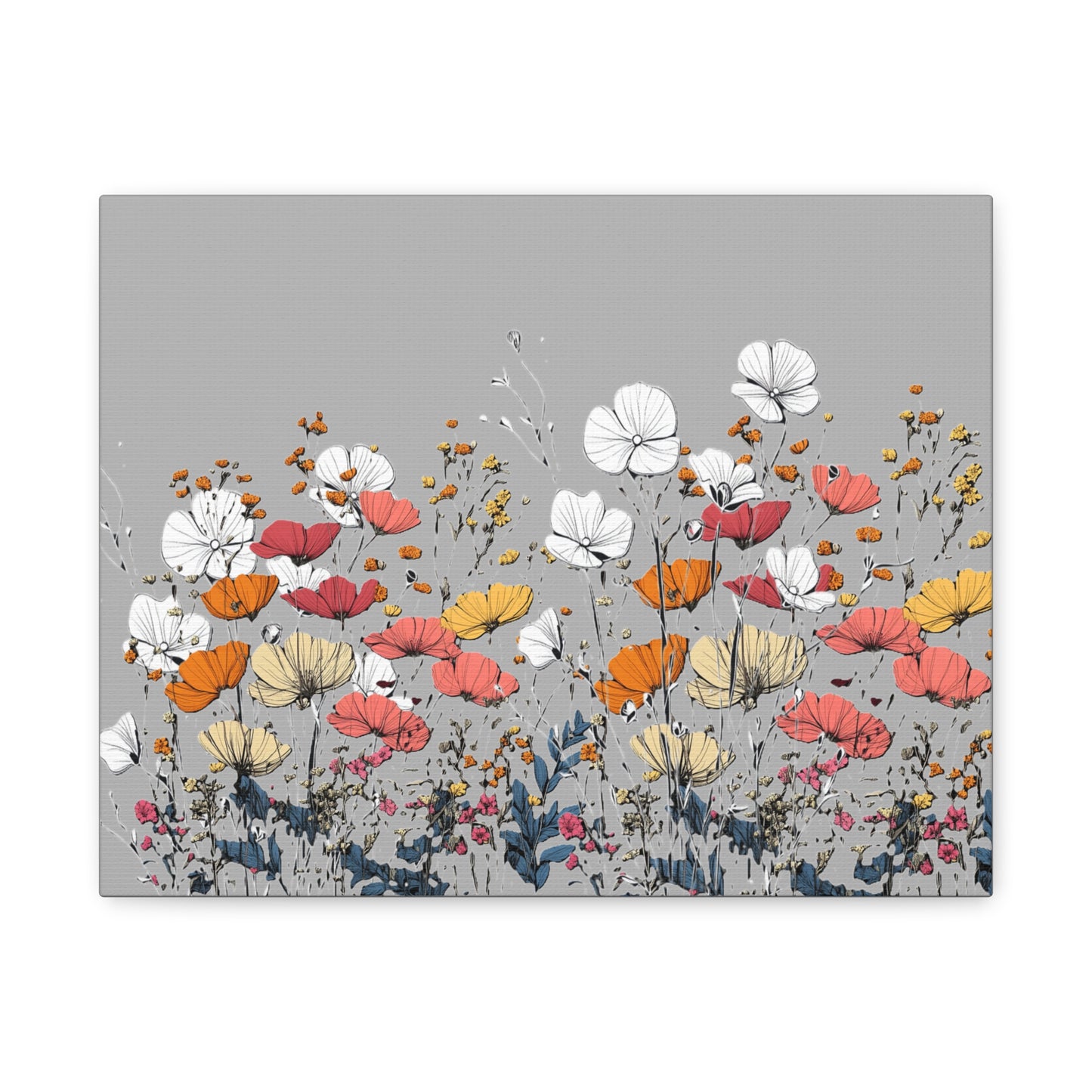 Floral Canvas Wall Art - Vibrant Flower Design for Home Decor