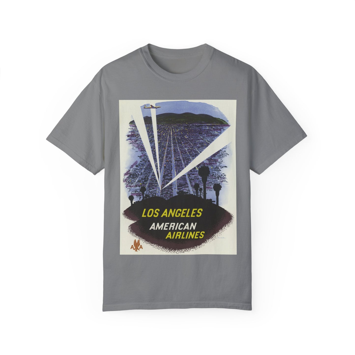 Los Angeles American Airlines Vintage T-shirt - Unisex Garment-Dyed Tee