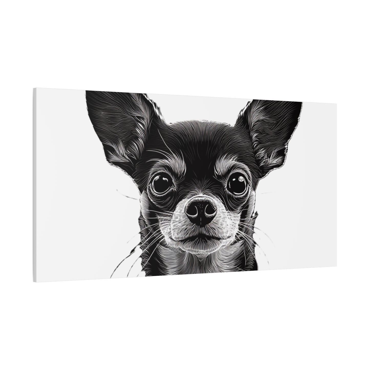Chihuahua Dog Art Canvas Print - Matte Stretched 1.25" Wall Decor
