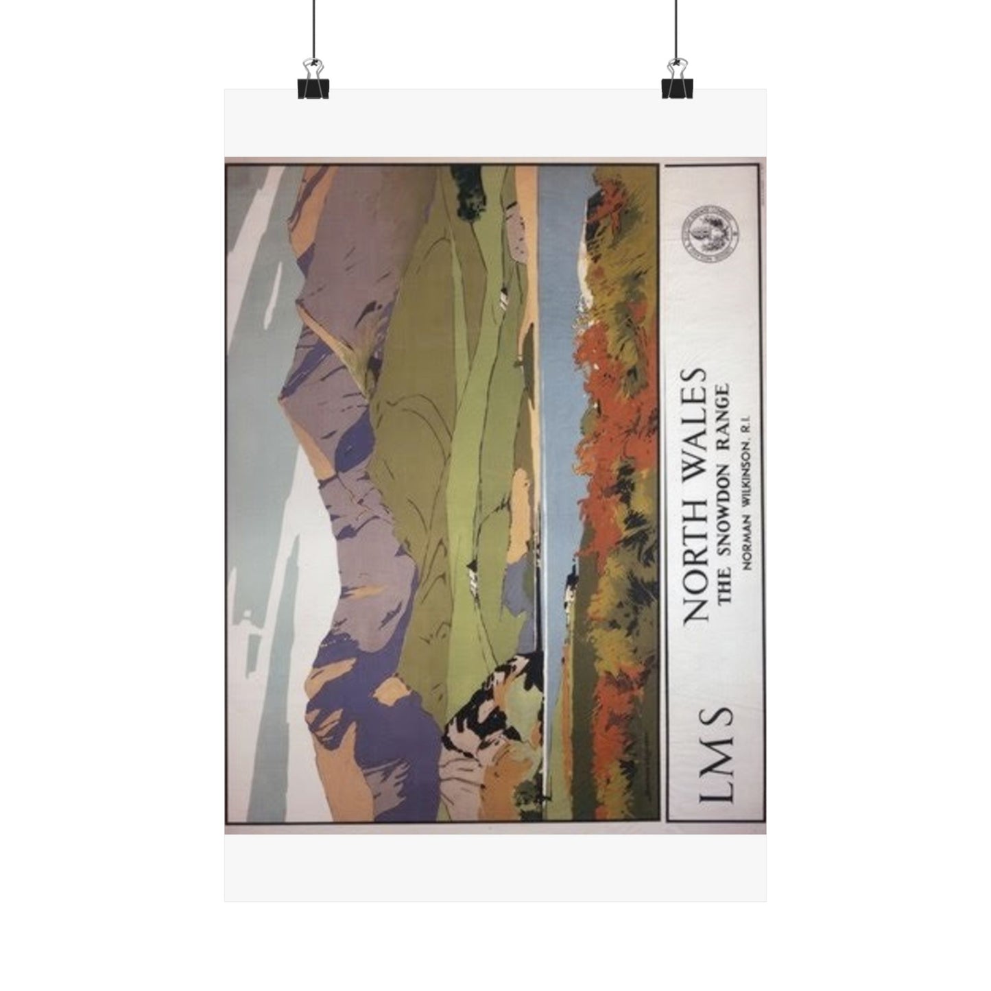 North Wales Snowdon Range Matte Vertical Poster - Scenic Wall Art for Nature Lovers